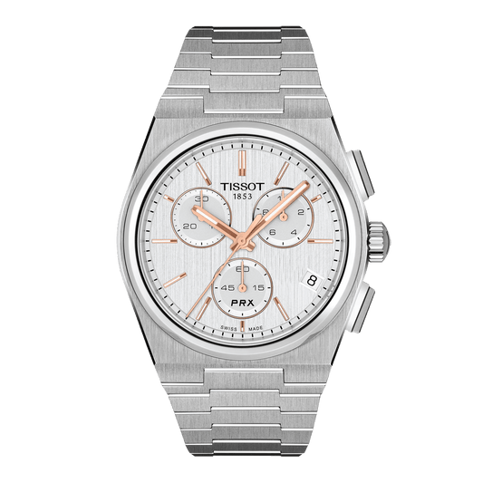 Tissot PRX Quartz Chronograph 41mm - Silver on Bracelet T137.417.11.031.00