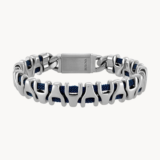 Bulova Bulova Link™ Bracelet Stainless Steel & Cord BVB1193-NVSTNA