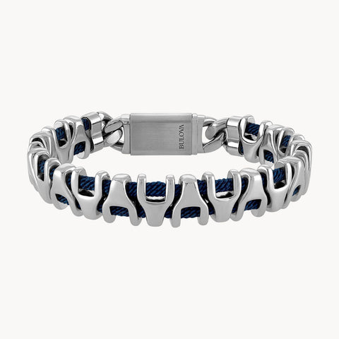 Bulova Bulova Link™ Bracelet Stainless Steel & Cord BVB1193-NVSTNA