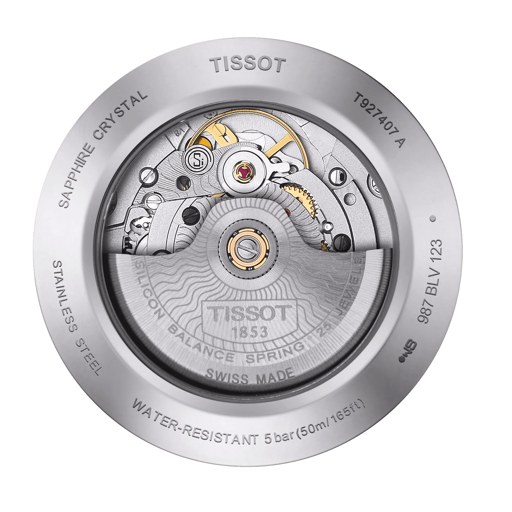 Tissot Gentleman Powermatic 80 Silicium Solid 18K Gold bezel Watch T927.407.46.051.00