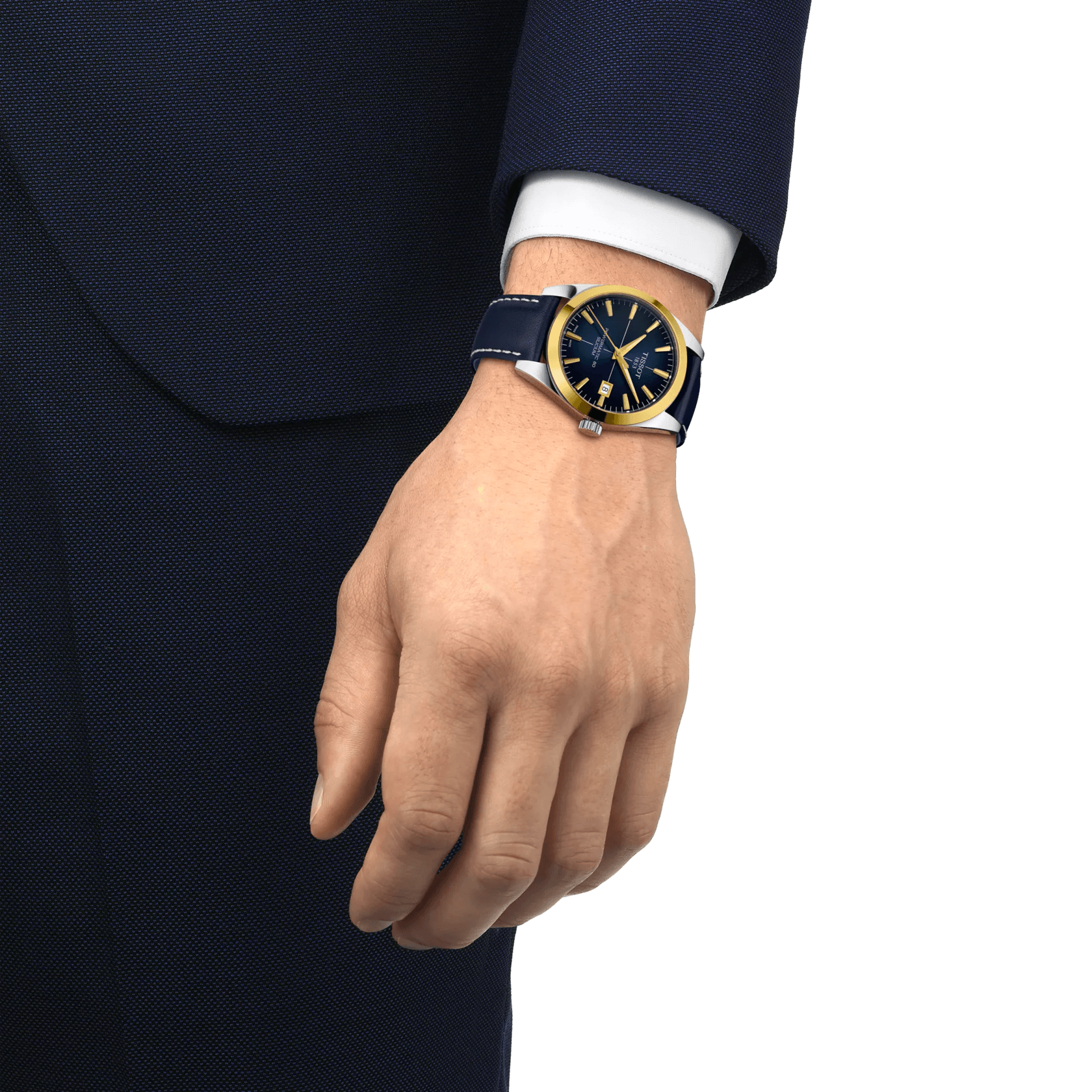 Tissot Gentleman Powermatic 80 Silicium Solid 18K Gold Bezel Watch T927.407.46.041.01