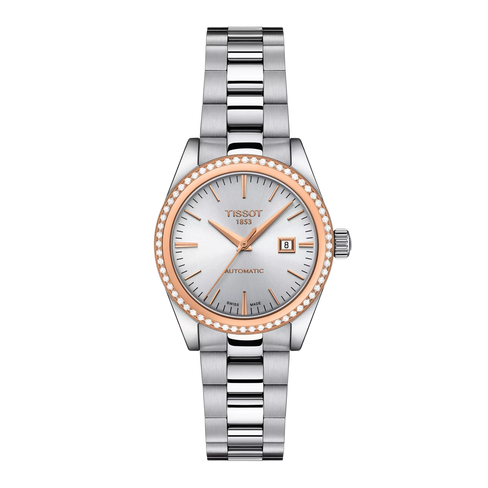Tissot T-My Lady Automatic 18K Gold bezel Watch T930.007.41.031.00
