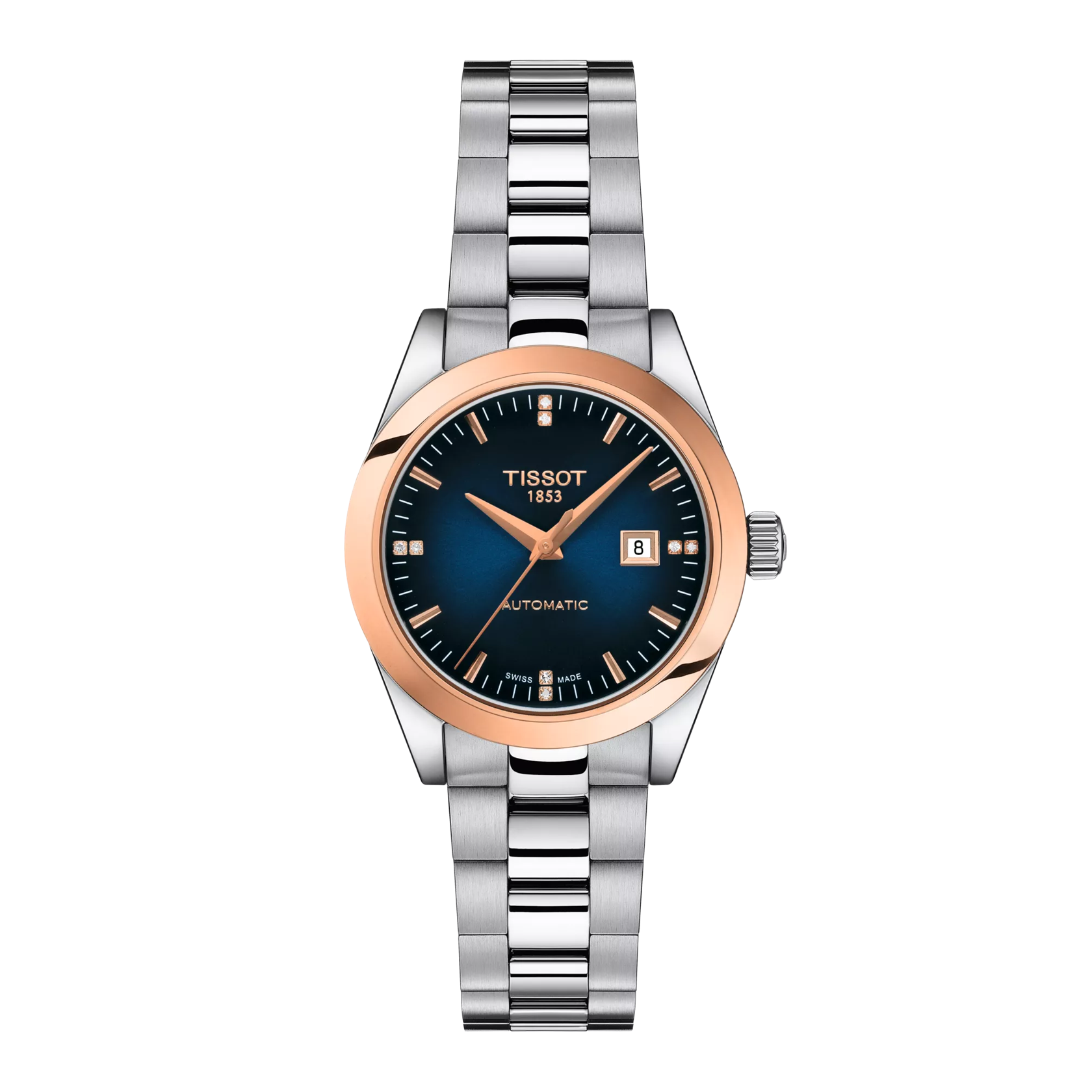 Tissot T-My Lady Automatic 18K Gold bezel Watch T930.007.41.046.00
