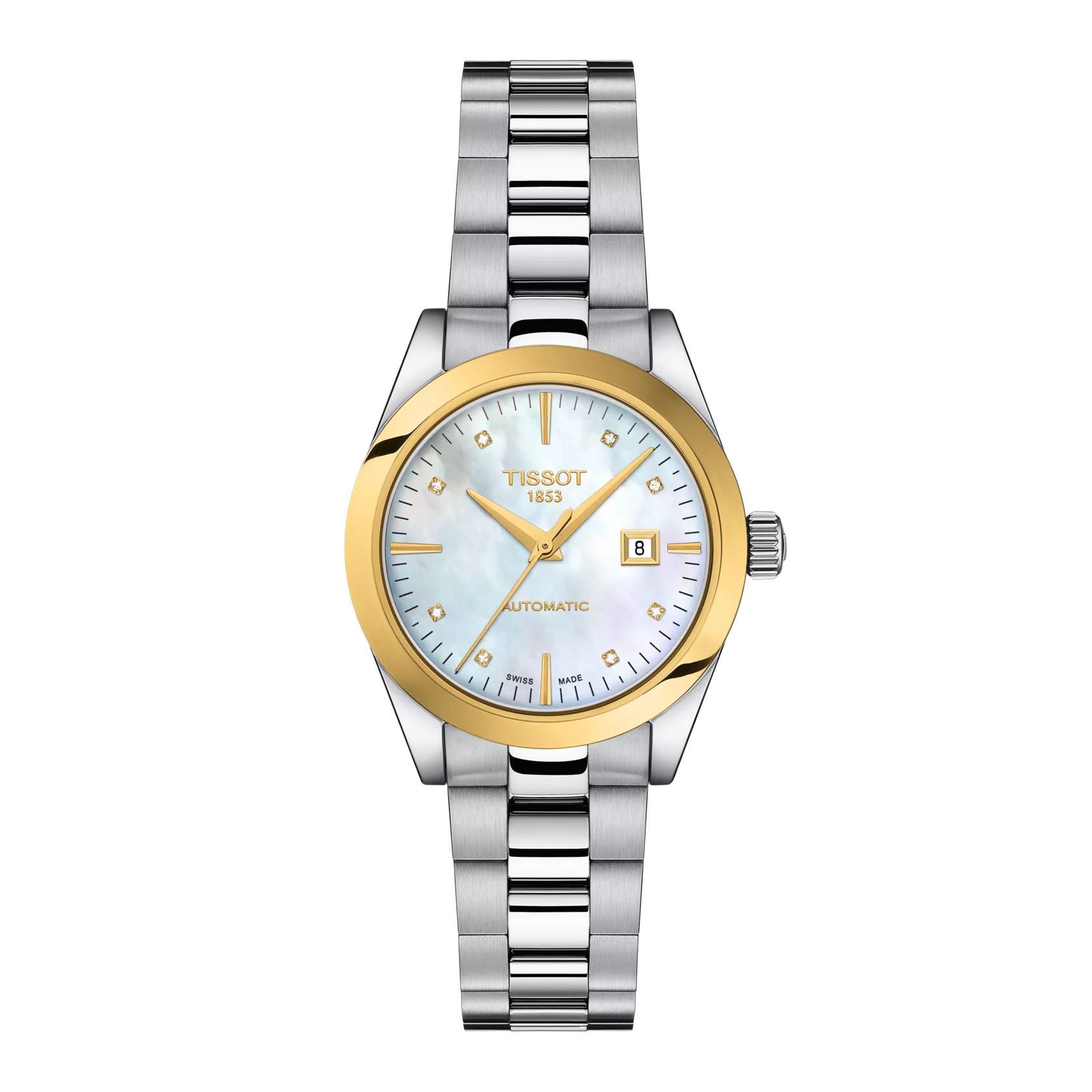 Tissot T-My Lady Automatic 18K Gold bezel Watch T930.007.41.116.00