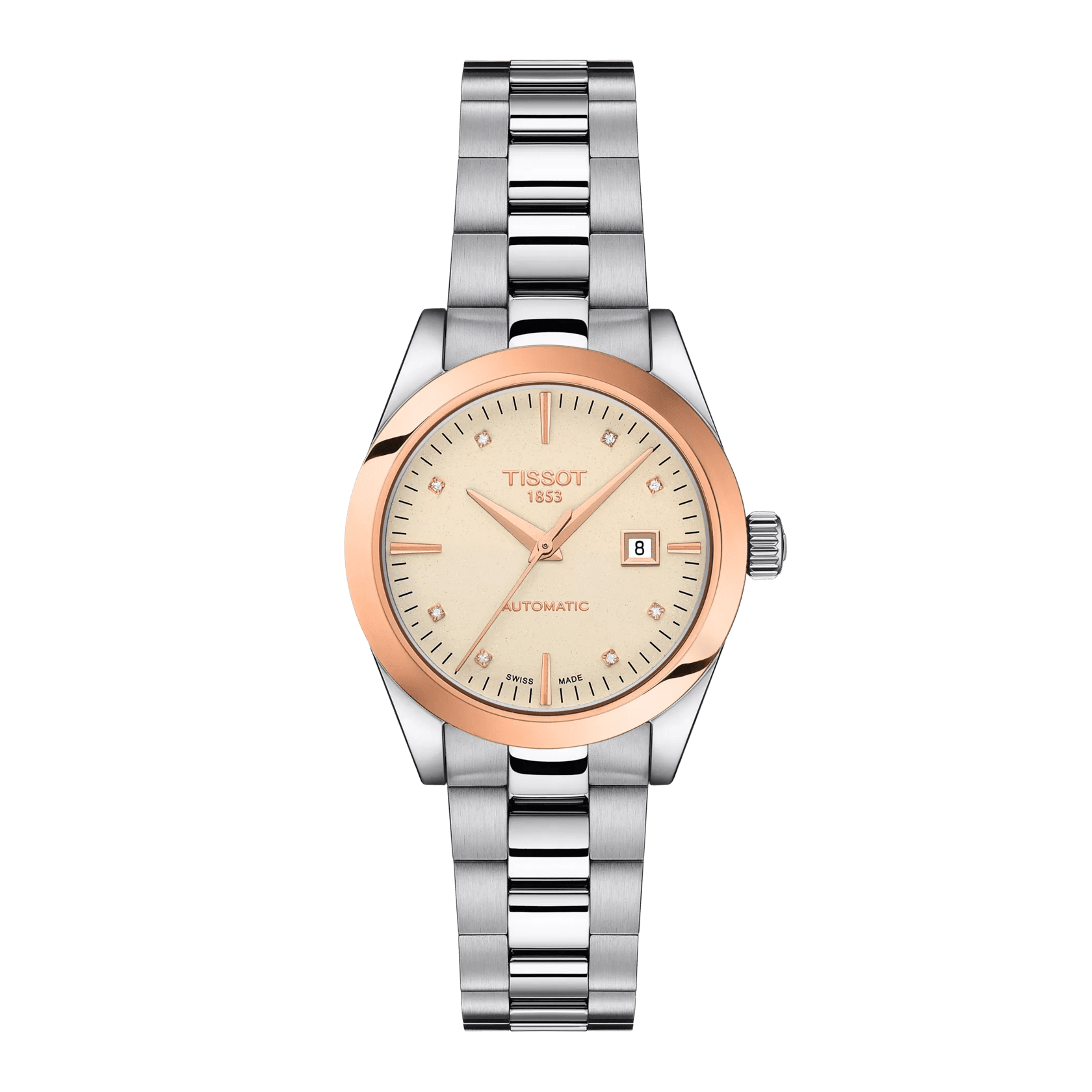 Tissot T-My Lady Automatic 18K Gold bezel Watch T930.007.41.266.00