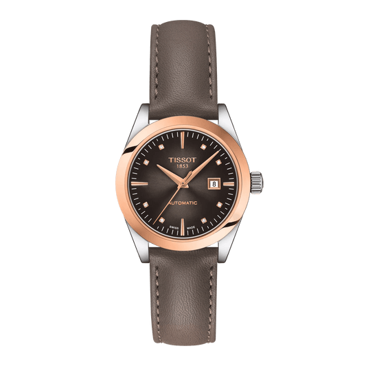 Tissot T-My Lady Automatic 18K Gold bezel Watch T930.007.46.296.00