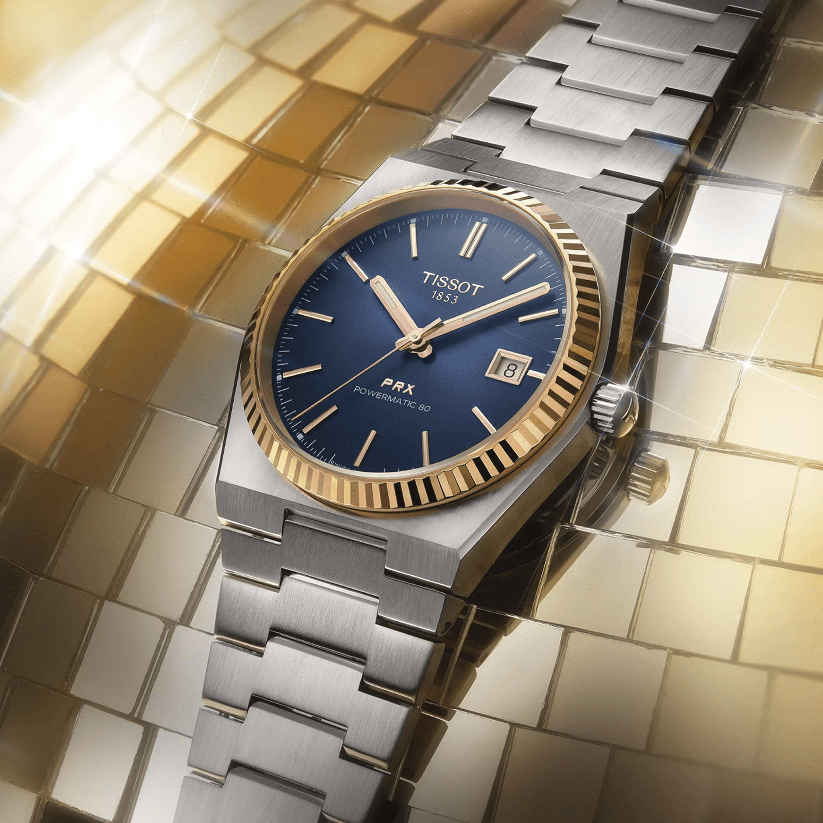 Tissot PRX Powermatic 80 Steel & 18K Gold Bezel Watch T931.407.41.041.00