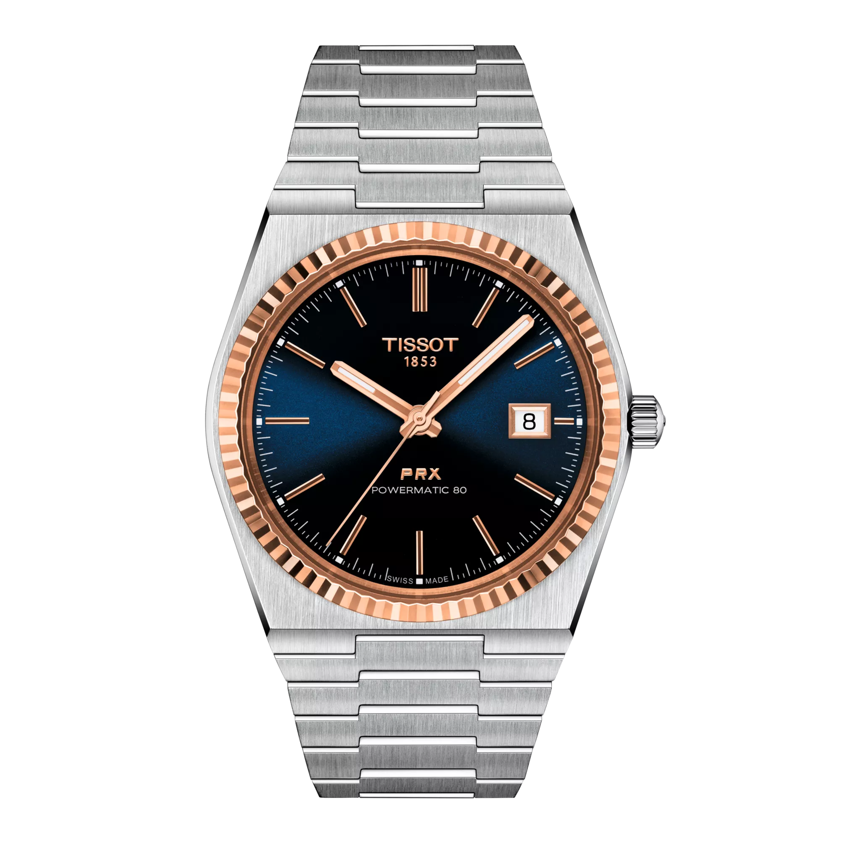 Tissot PRX Powermatic 80 Steel & 18K Gold Bezel Watch T931.407.41.041.00