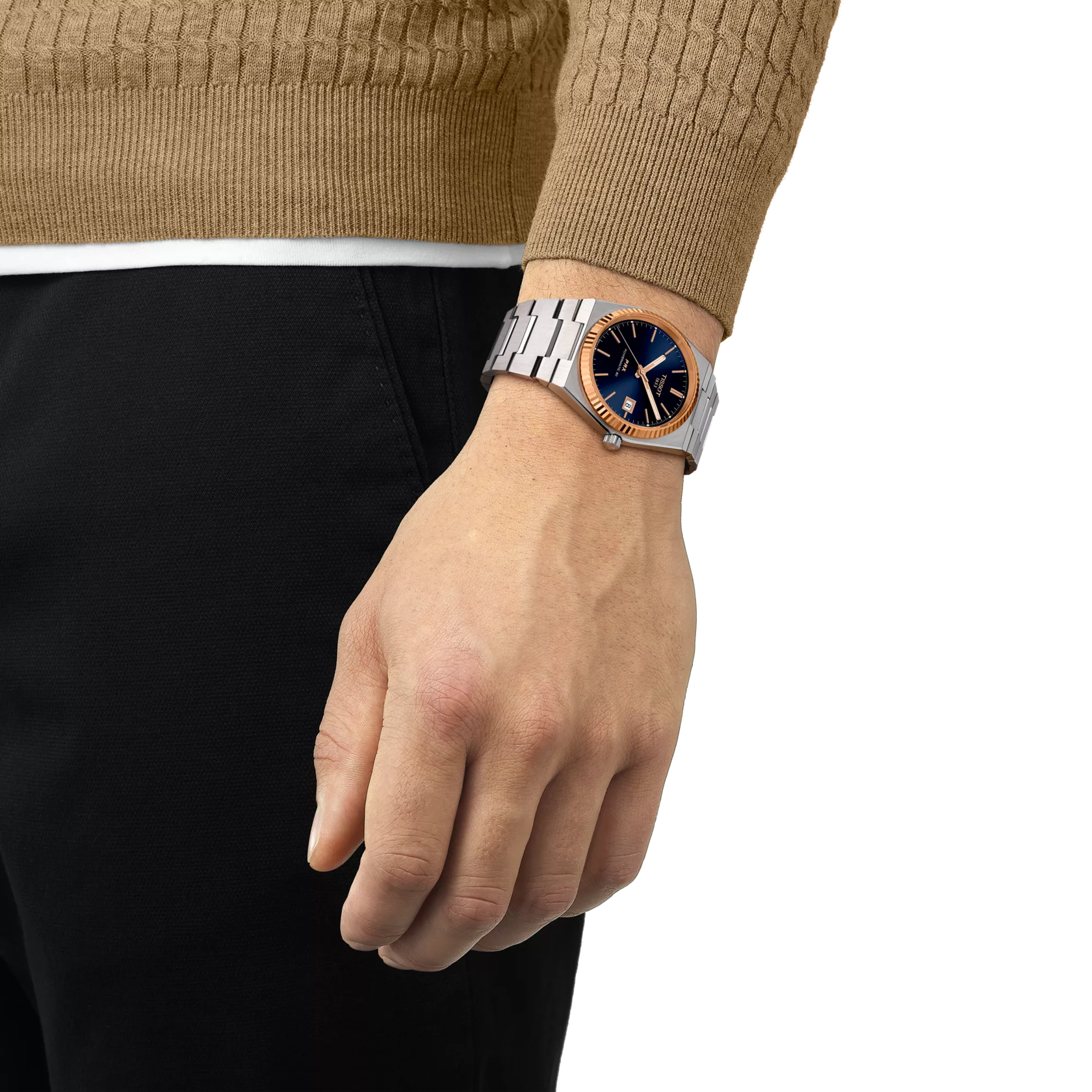Tissot PRX Powermatic 80 Steel & 18K Gold Bezel Watch T931.407.41.041.00