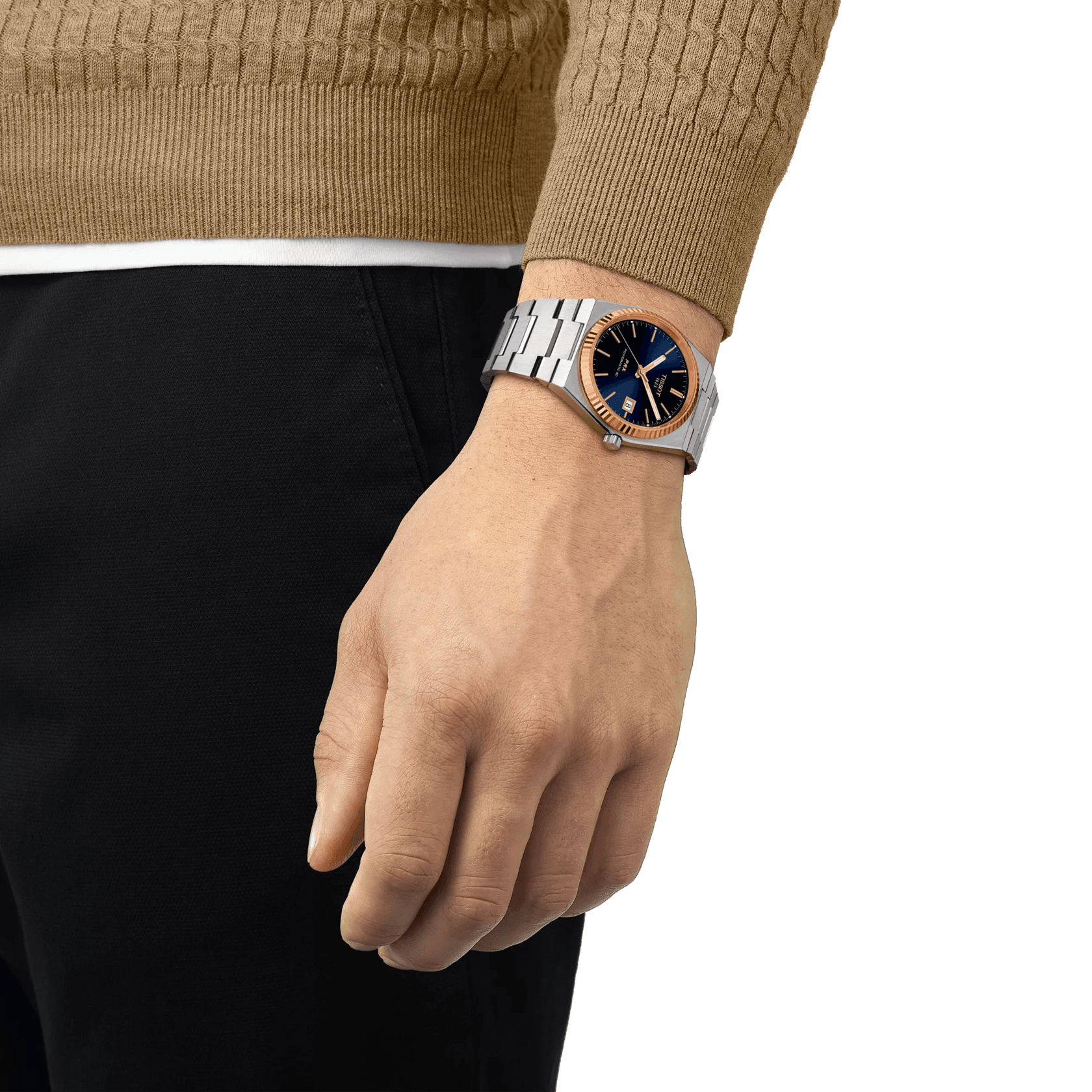Tissot PRX Powermatic 80 Steel & 18K Gold Bezel Watch T931.407.41.041.00