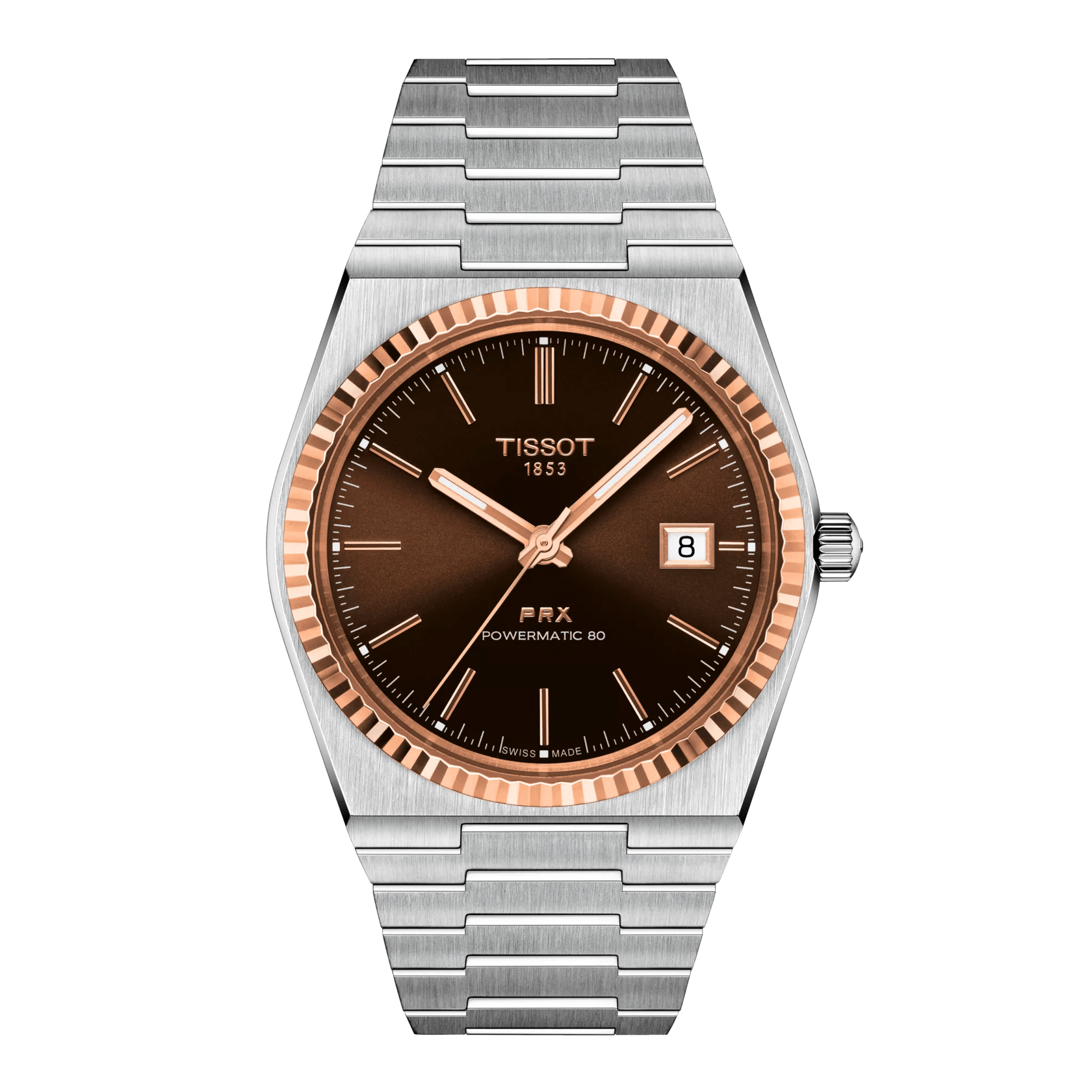 Tissot PRX Powermatic 80 Steel & 18K Gold Bezel Watch T931.407.41.291.00