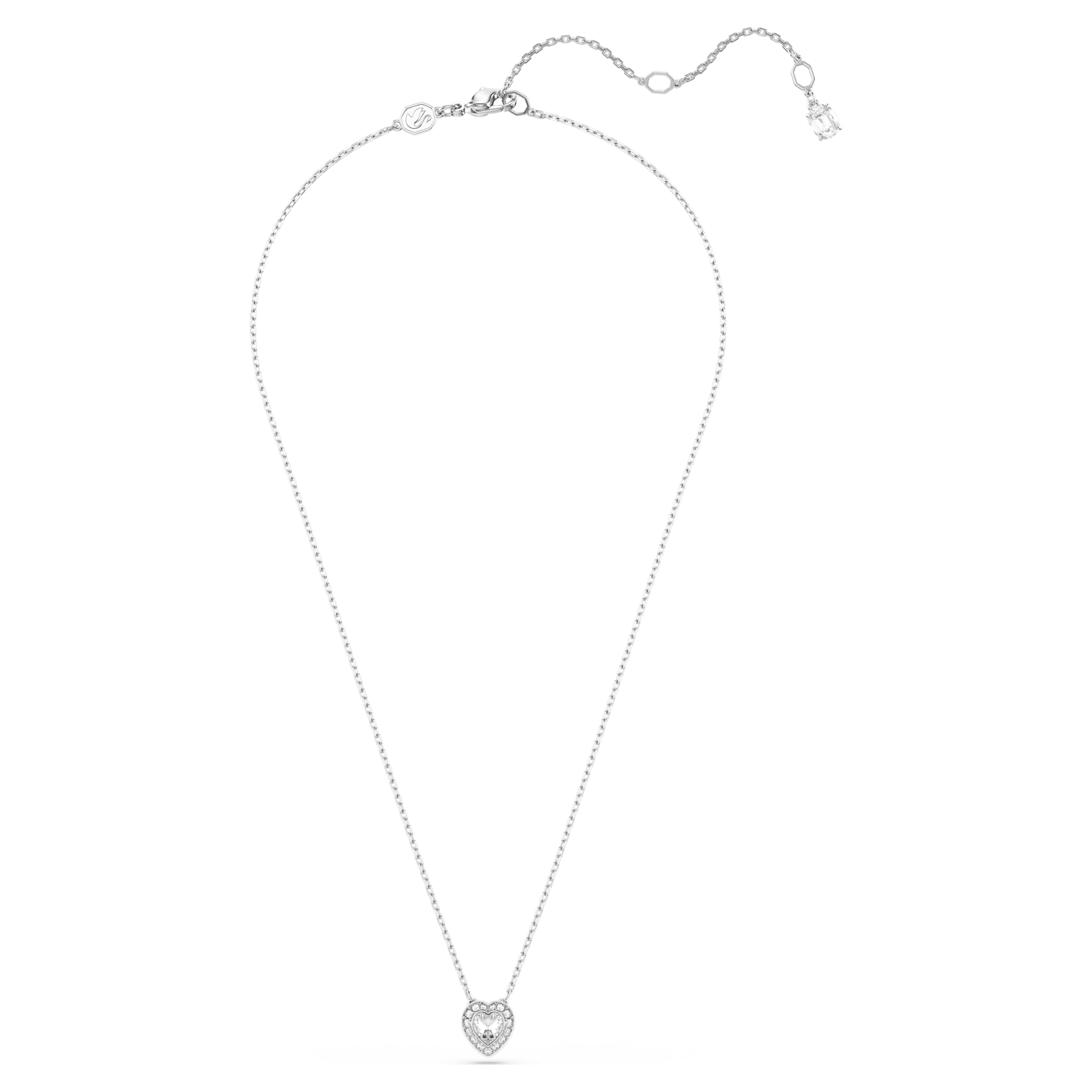 Swarovski Ariana Grande x Swarovski pendant Mixed cuts, Heart, White, Rhodium plated 5720852