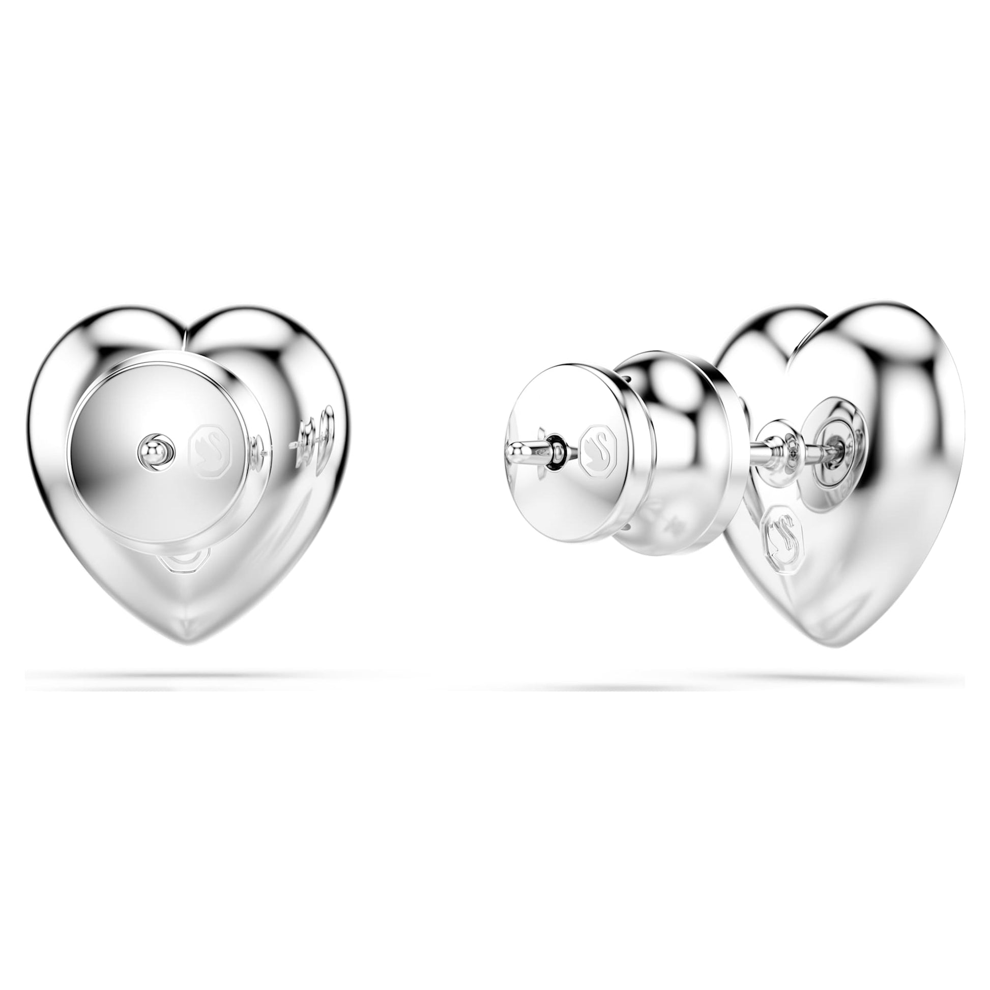 Swarovski Ariana Grande x Swarovski stud earrings Mixed cuts, Heart, White, Rhodium plated 5720859