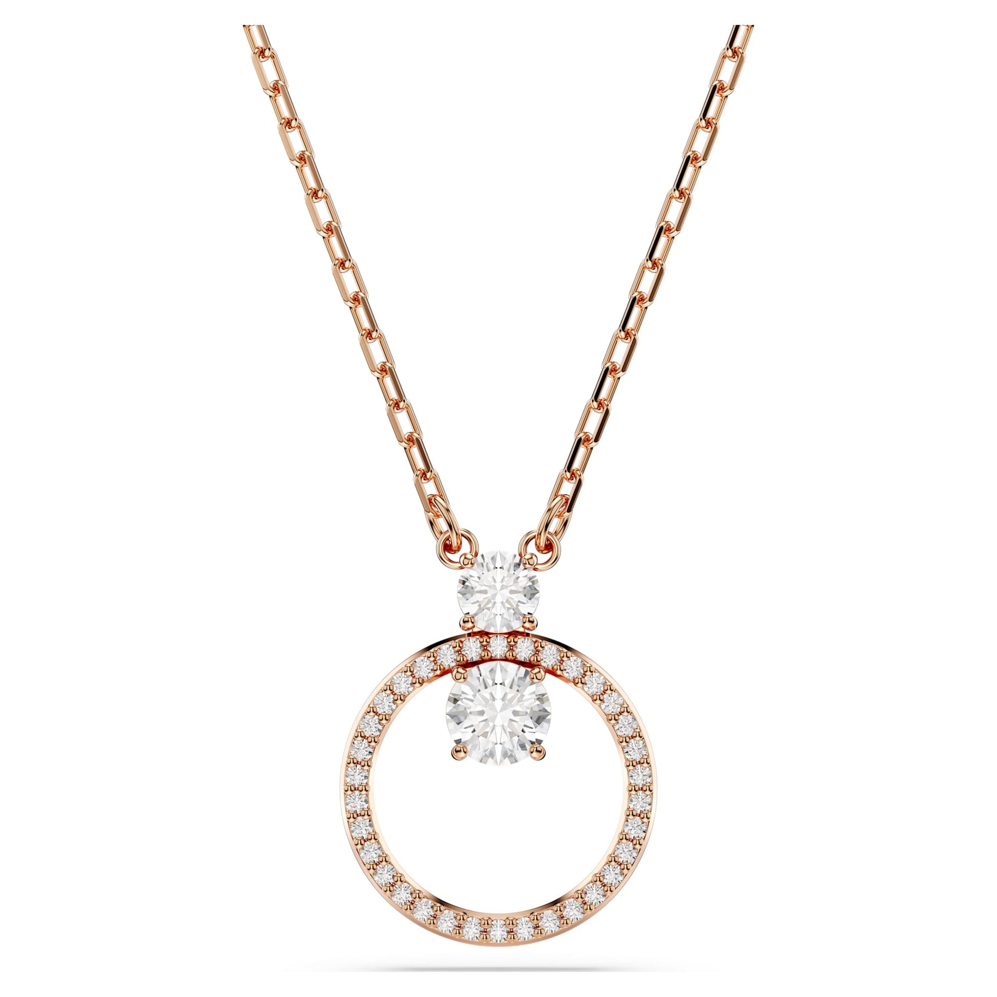 Swarovski Jewelry Constella pendant Round cut, White, Rose gold-tone plated 5692266