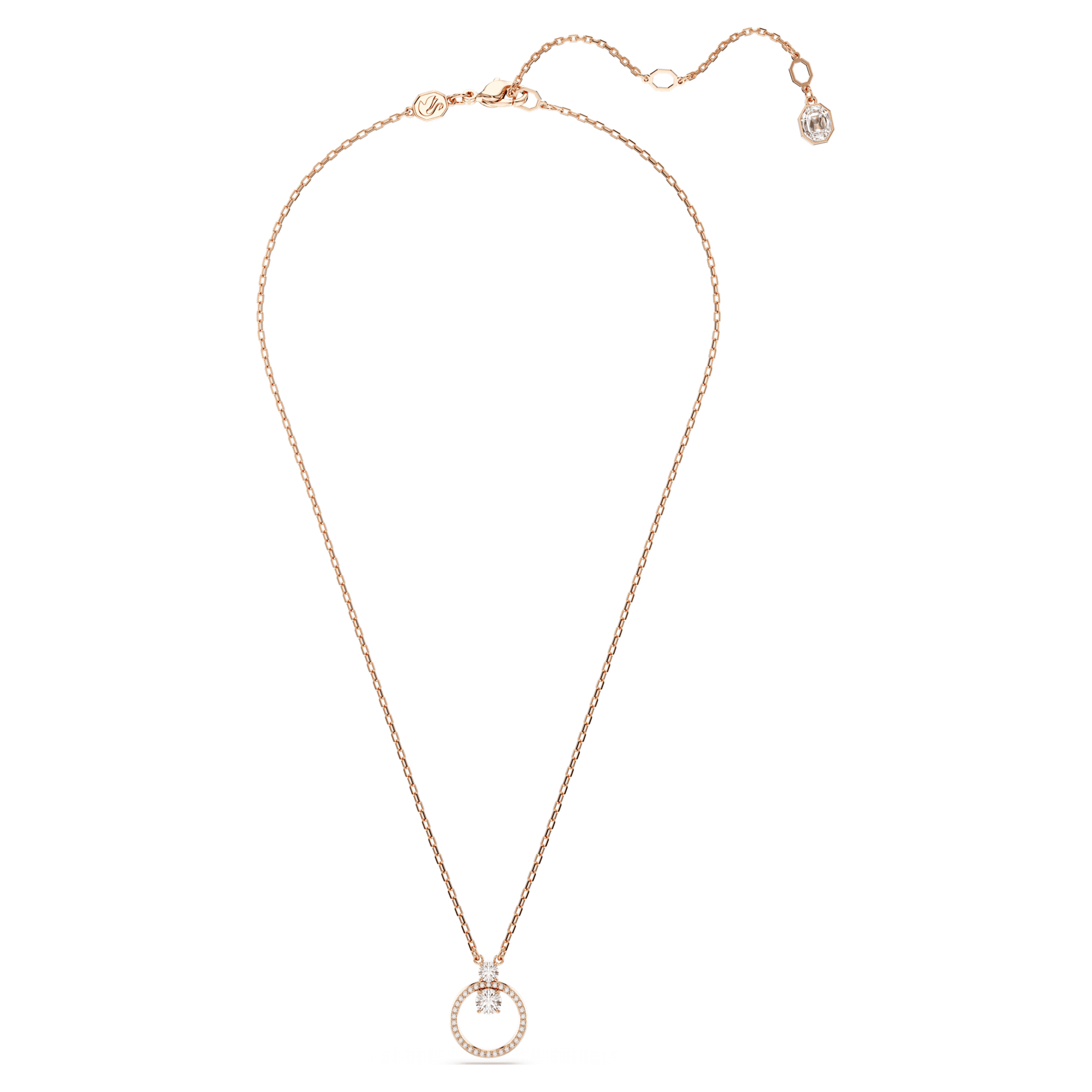 Swarovski Jewelry Constella pendant Round cut, White, Rose gold-tone plated 5692266
