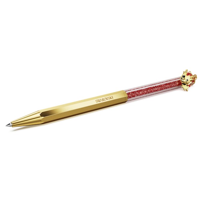 Swarovski Pen Crystalline Dragon & Phoenix ballpoint pen Octagon shape, Dragon, Red, Gold-tone plated 5677125