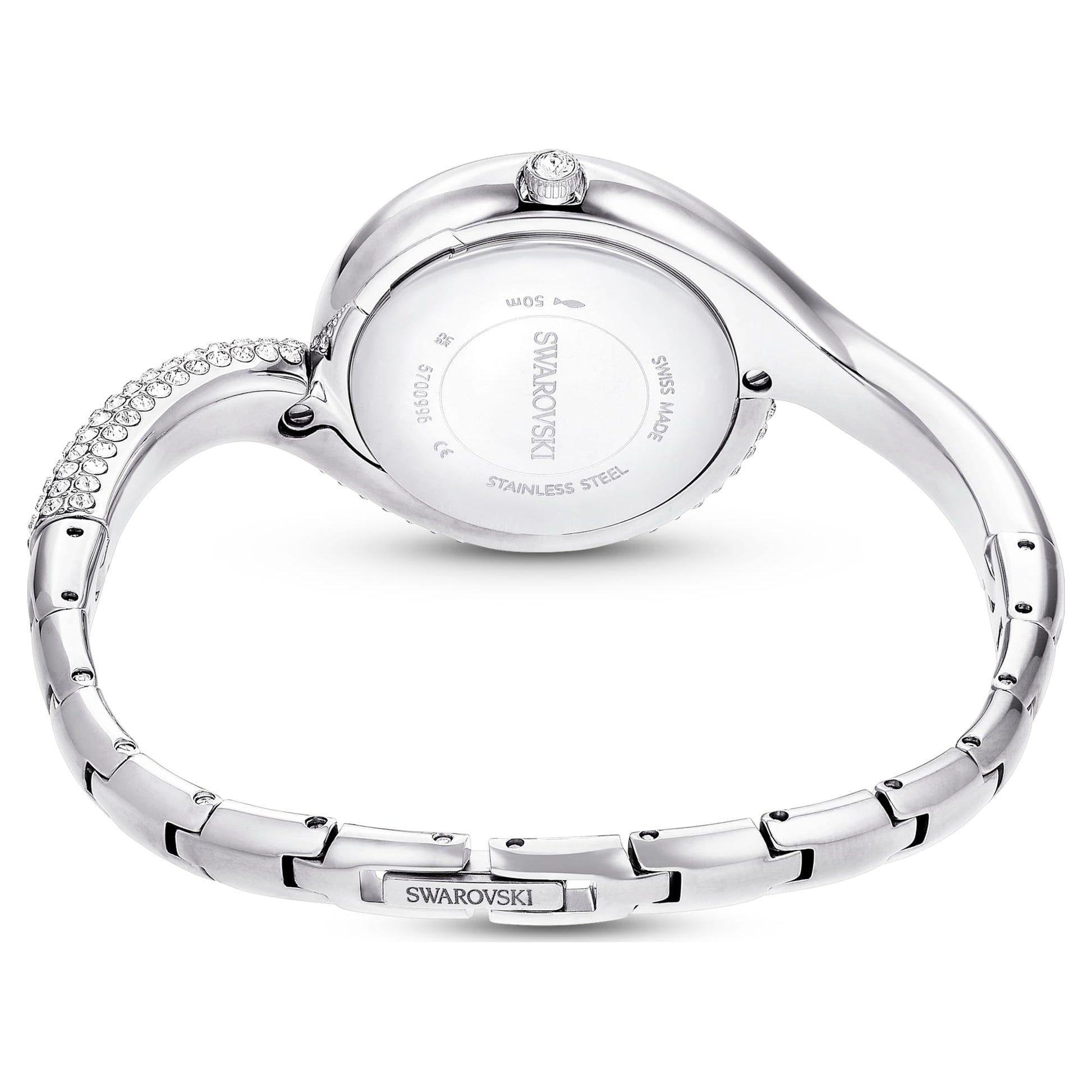 Swarovski Dextera Asymmetric watch Swiss Made, Metal bracelet, Silver tone, Stainless Steel 5700996