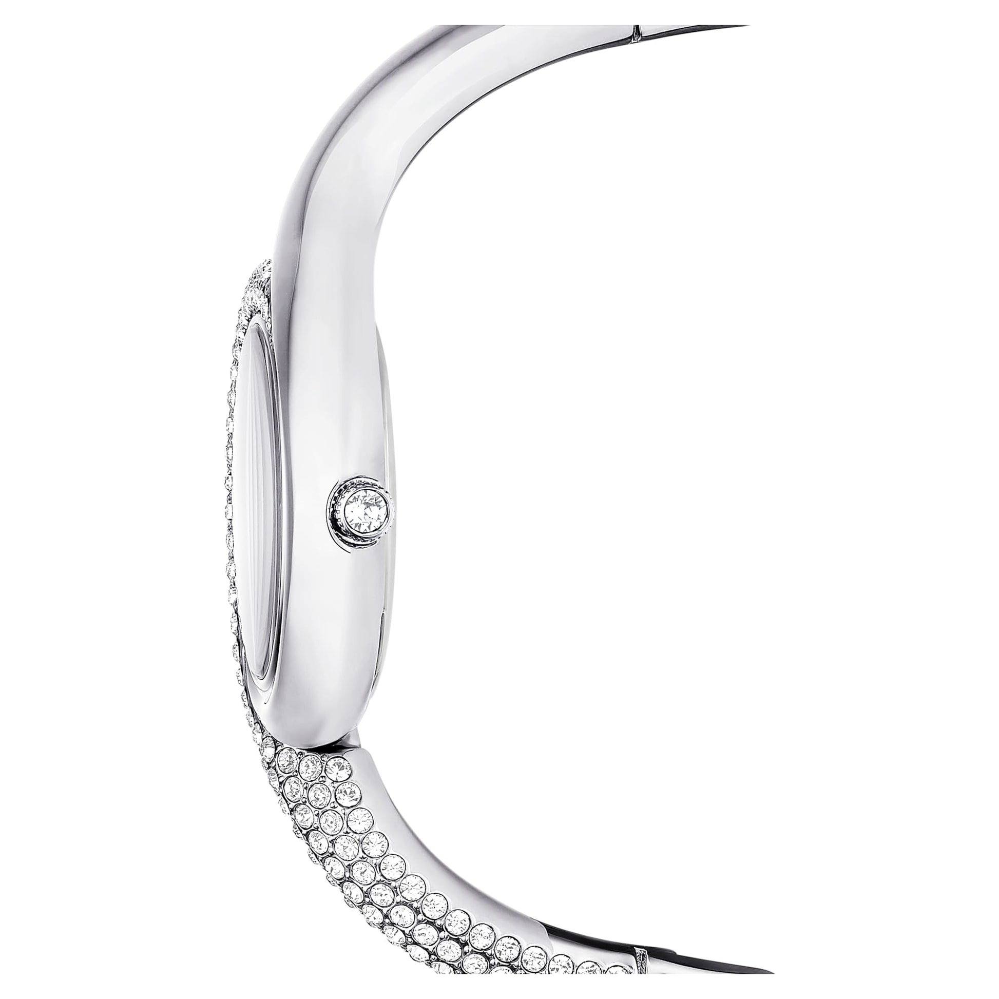 Swarovski Dextera Asymmetric watch Swiss Made, Metal bracelet, Silver tone, Stainless Steel 5700996