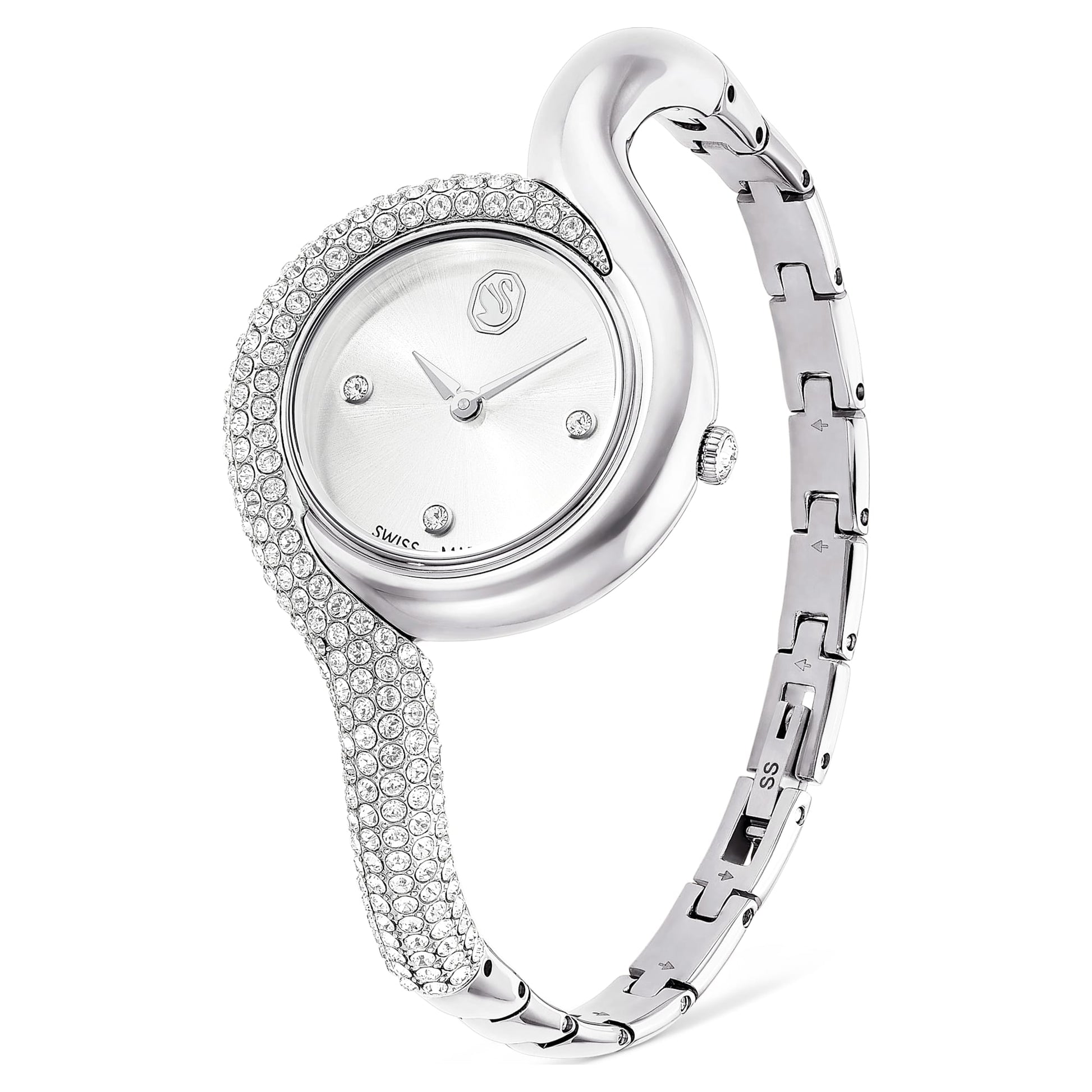 Swarovski Dextera Asymmetric watch Swiss Made, Metal bracelet, Silver tone, Stainless Steel 5700996