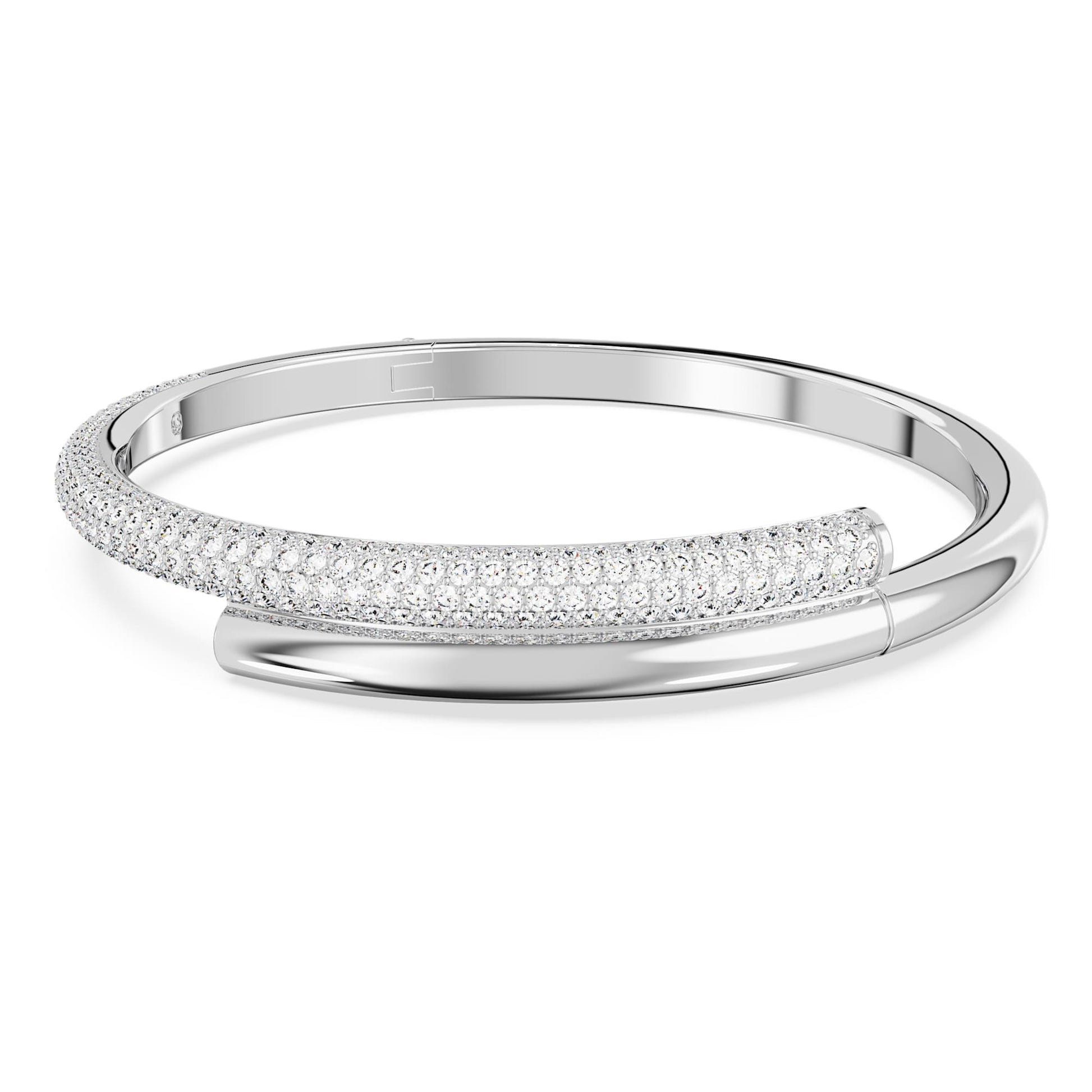 Swarovski Jewelry Dextera bangle Magnetic closure, White, Rhodium plated 5670252