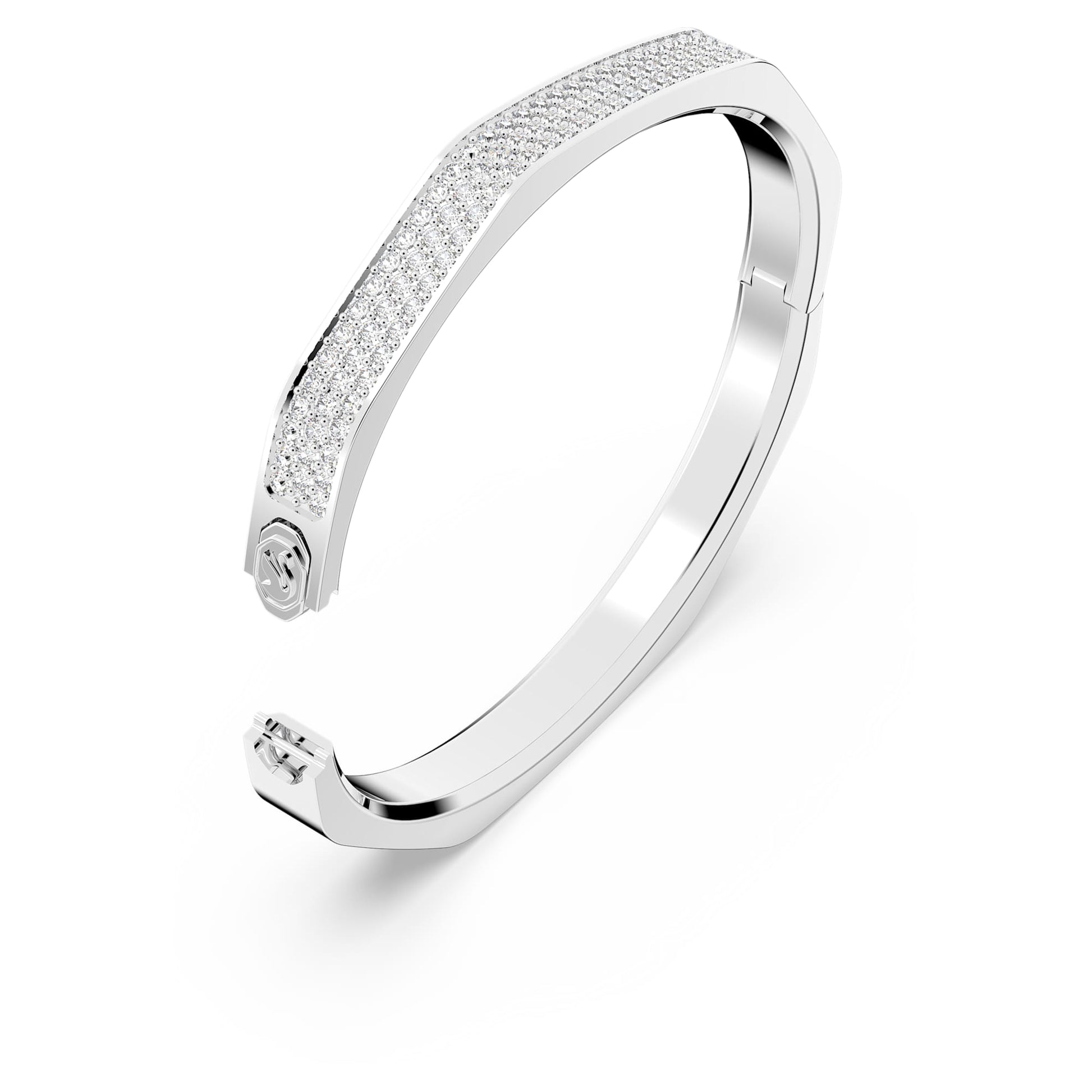 Swarovski Jewelry Dextera bangle  Octagon shape, White, Rhodium plated 5655624