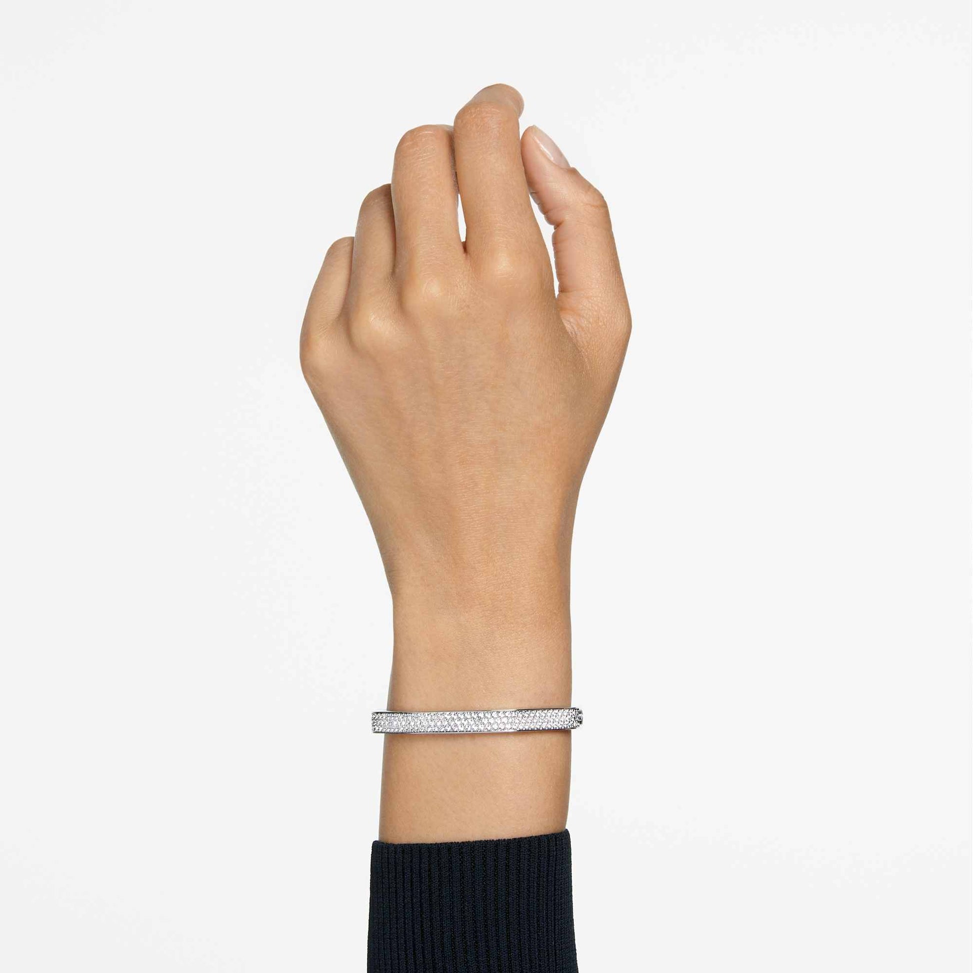 Swarovski Jewelry Dextera bangle  Octagon shape, White, Rhodium plated 5655624