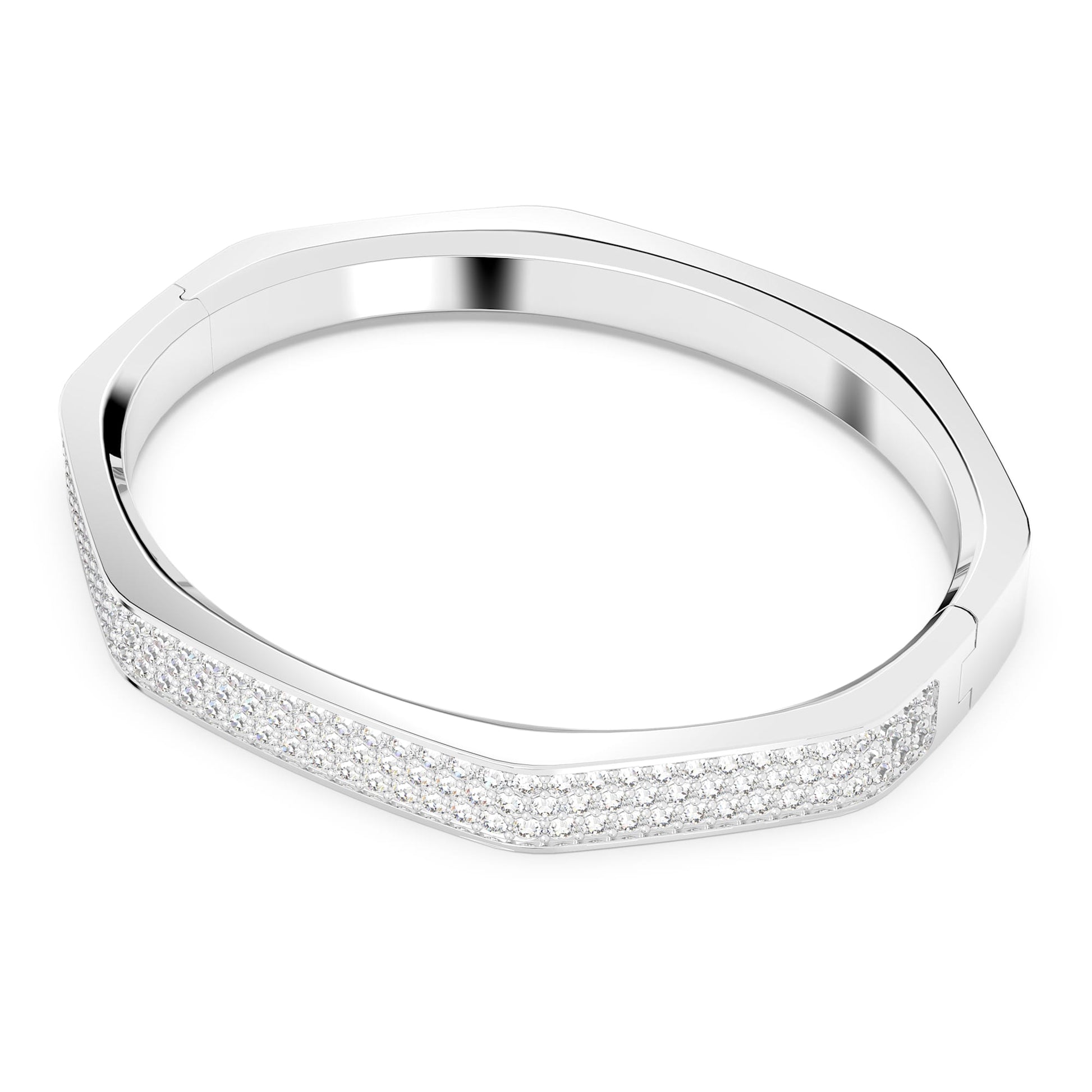 Swarovski Jewelry Dextera bangle  Octagon shape, White, Rhodium plated 5655624