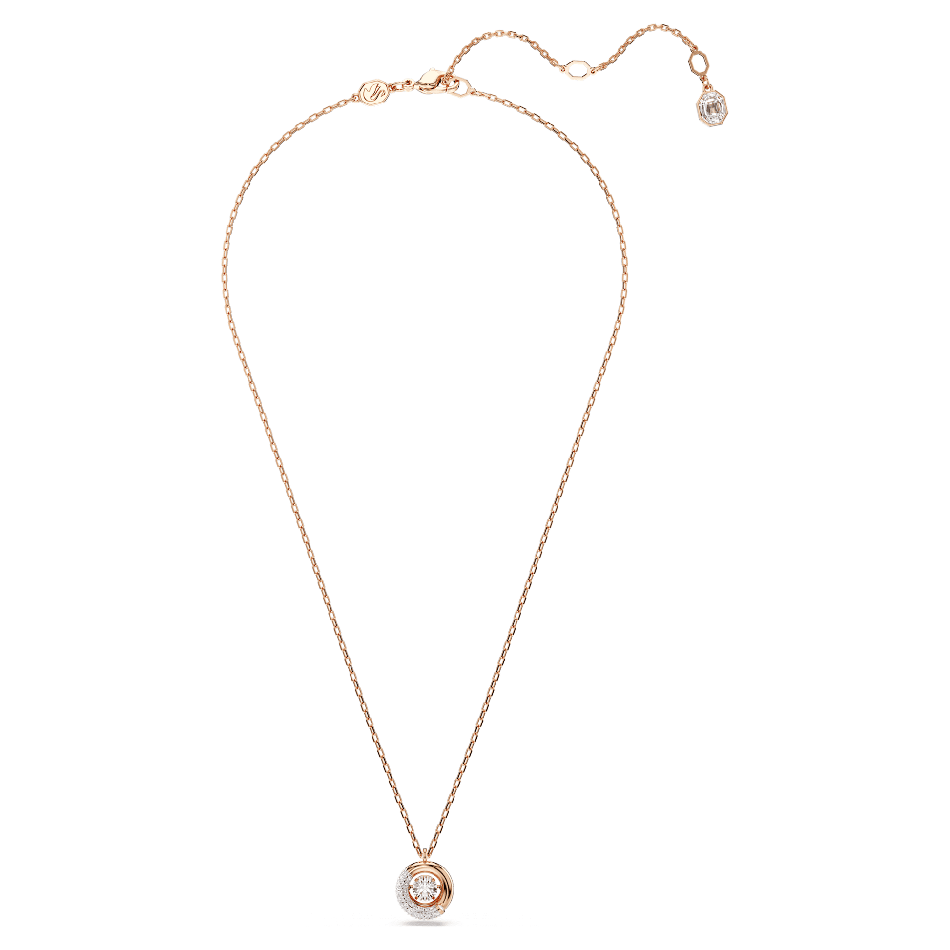 Swarovski Jewelry Dextera pendant Round cut, White, Rose gold-tone plated 5692257