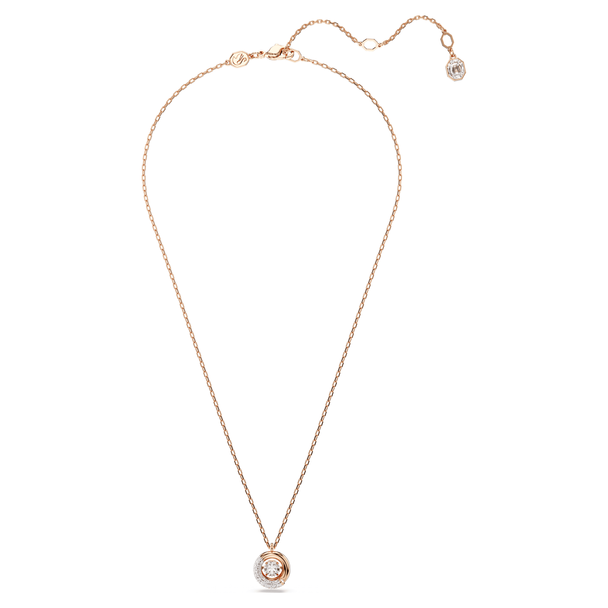 Swarovski Jewelry Dextera pendant Round cut, White, Rose gold-tone plated 5692257