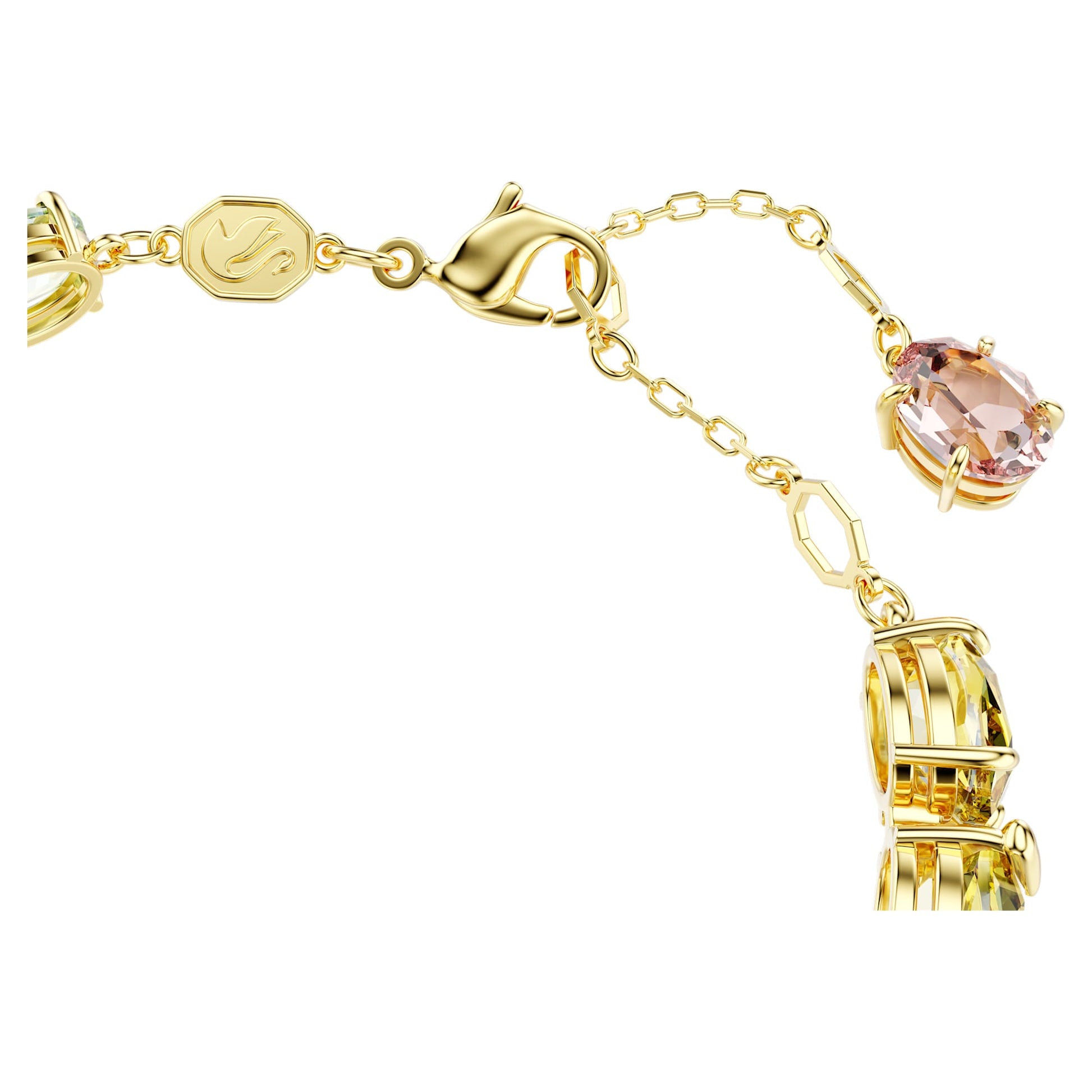 Swarovski Gema Tennis bracelet Mixed cuts, Multicolored, Gold-tone plated 5705808
