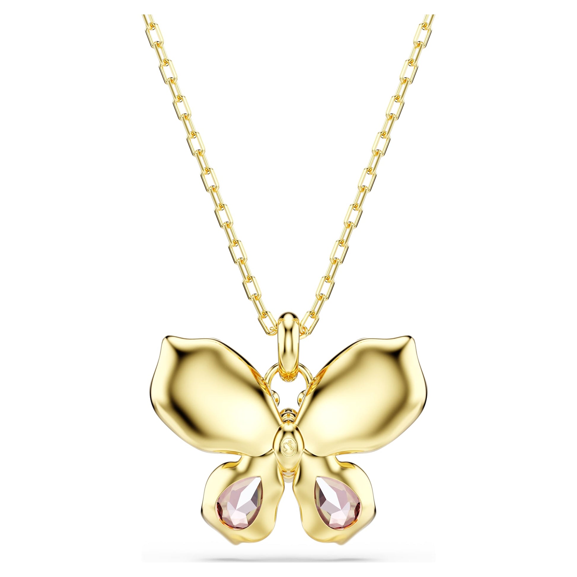 Swarovski Idyllia pendant Mixed cuts, Pavé, Butterfly, Multicolored, Gold-tone plated 5709950