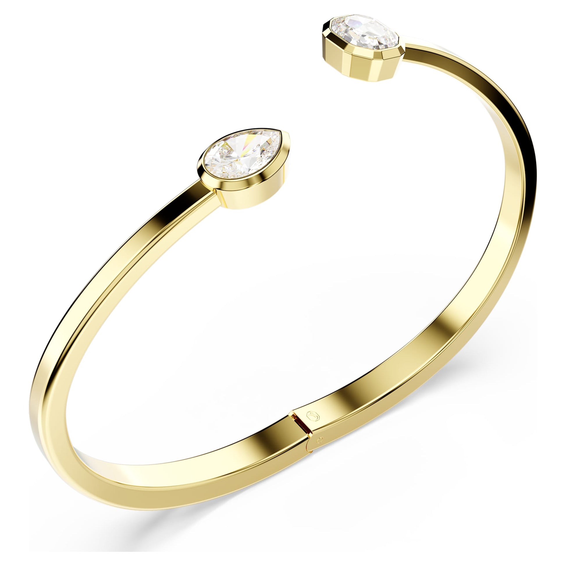 Swarovski Imber bangle Mixed cuts, White, Gold-tone plated 5714315