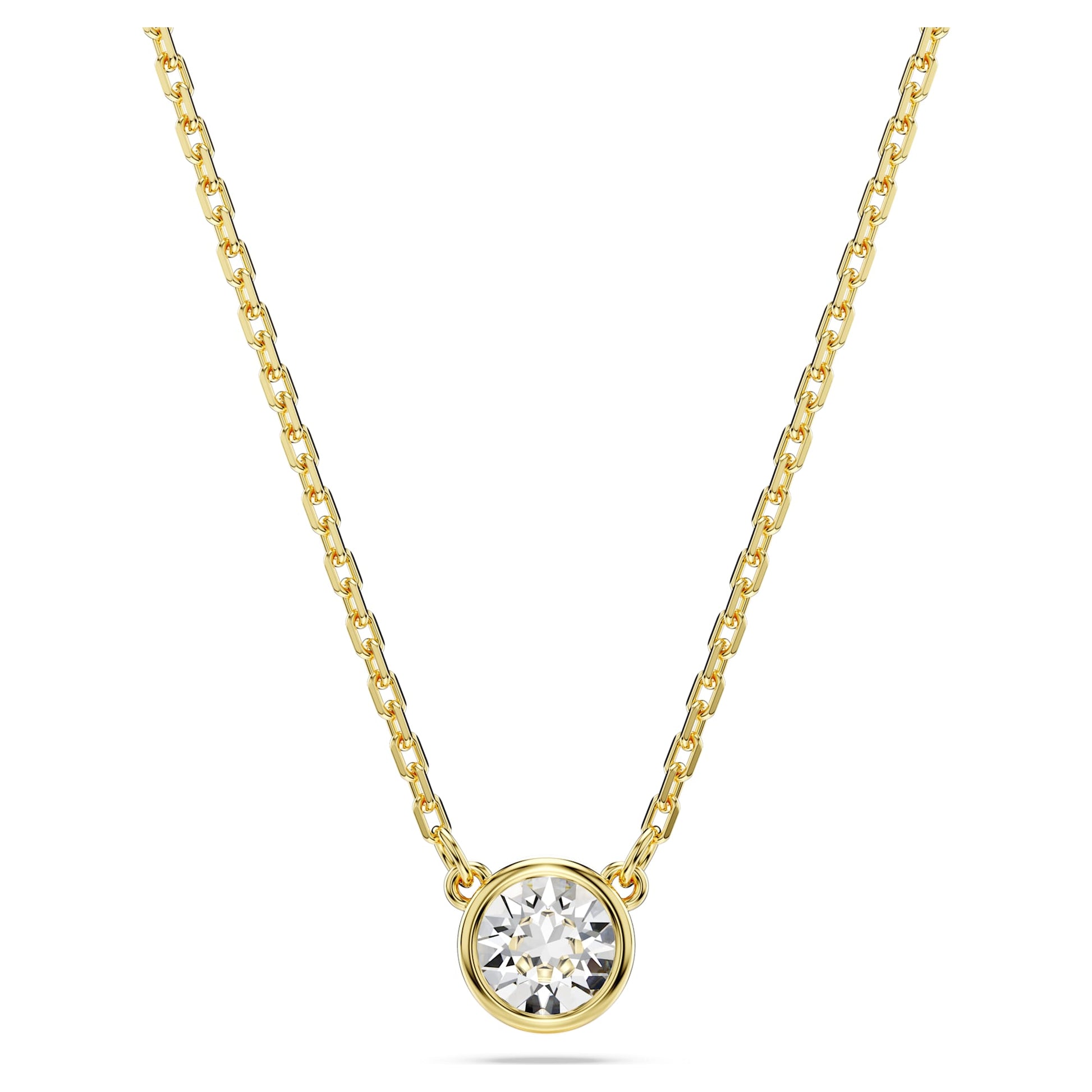 Swarovski Jewelry Imber pendant Round cut, White, Gold-tone plated 5684511