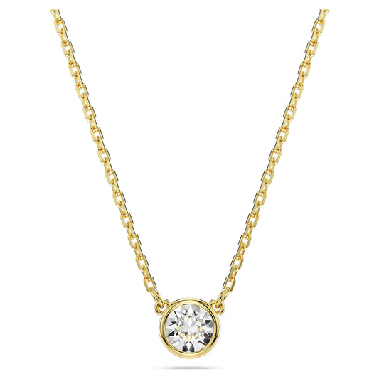 Swarovski Jewelry Imber pendant Round cut, White, Gold-tone plated 5684511