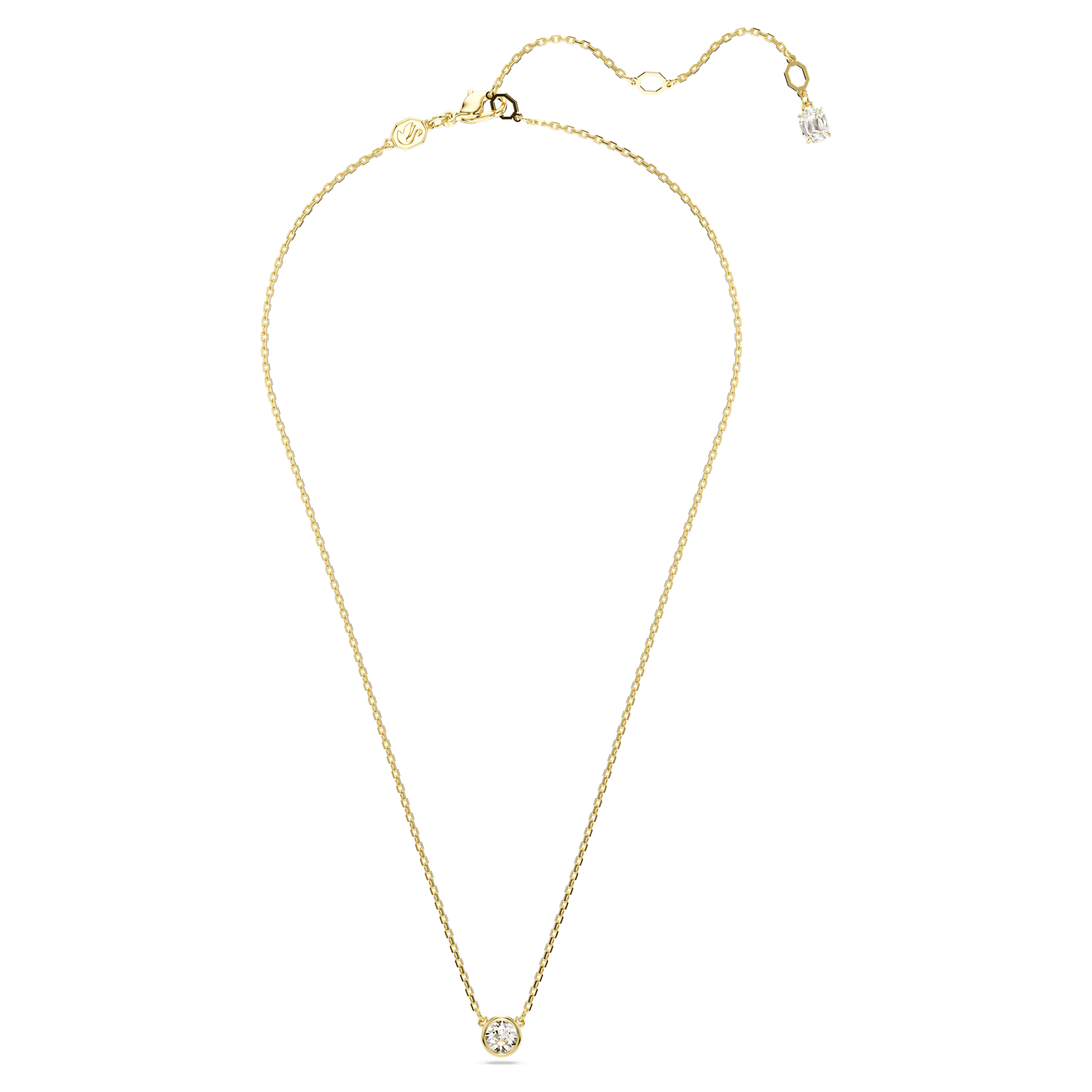 Swarovski Jewelry Imber pendant Round cut, White, Gold-tone plated 5684511
