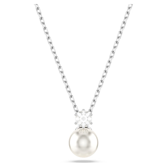 Swarovski Jewelry Matrix pendant  Crystal pearl, Round cut, White, Rhodium plated 5693897
