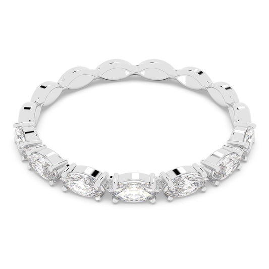 Matrix Vittore ring Marquise cut, White, Rhodium plated
