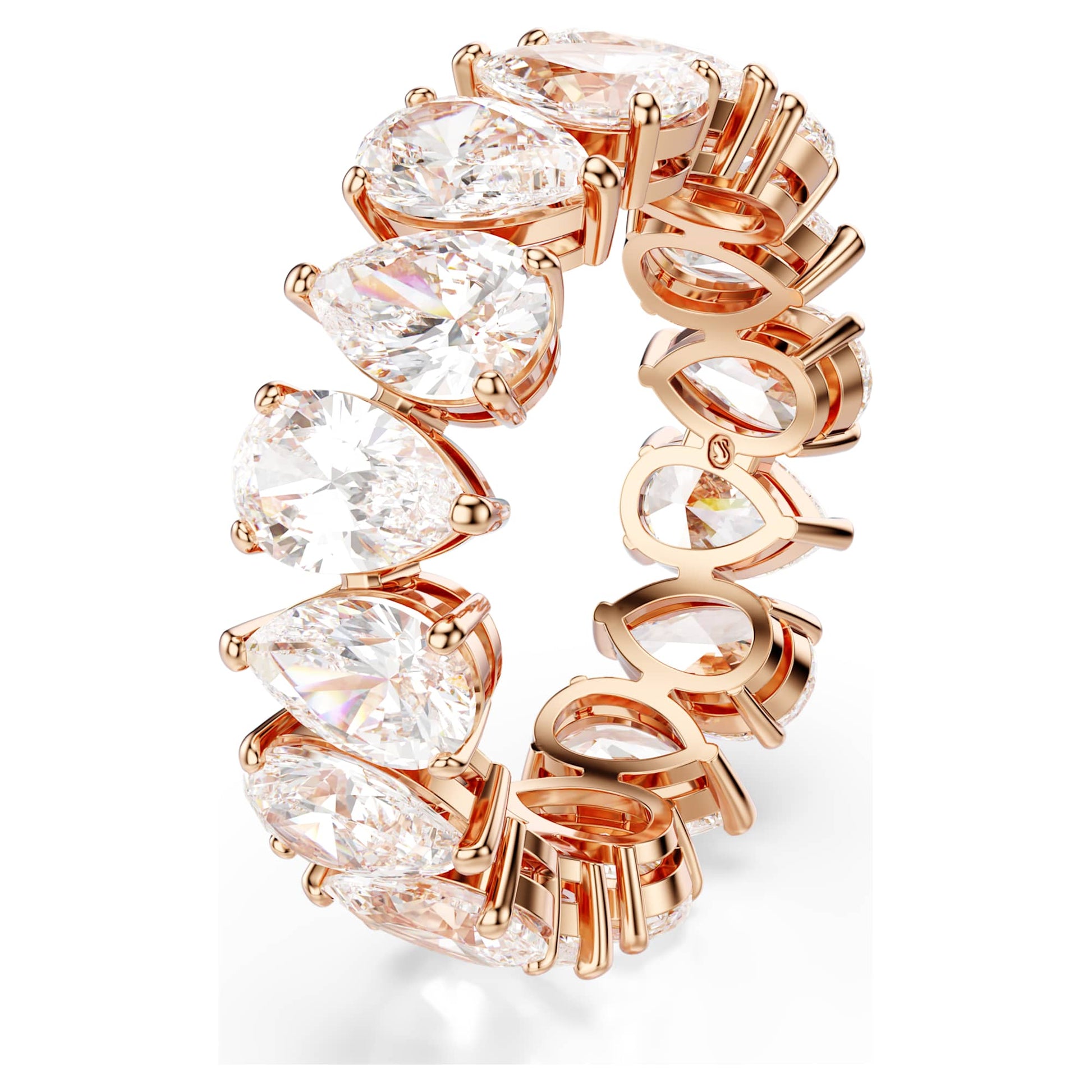 Swarovski Matrix Vittore ring Pear cut, White, Rose gold-tone finish 5690091