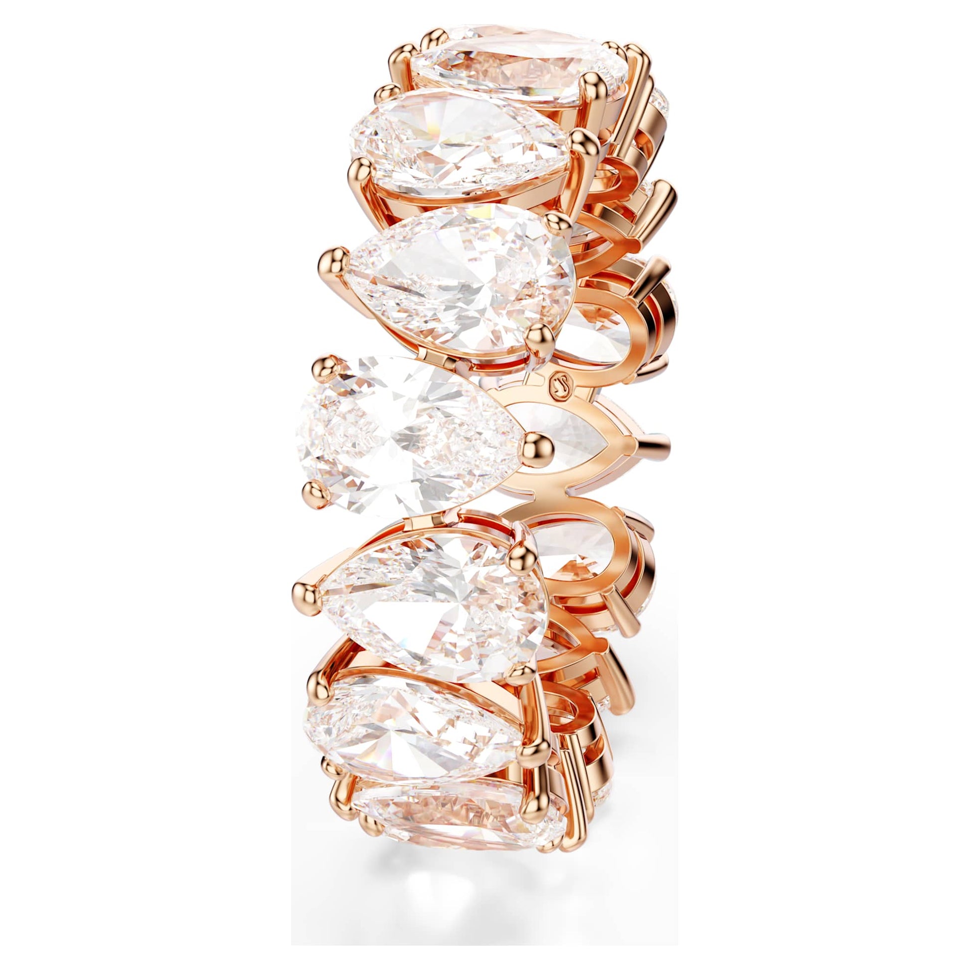 Swarovski Matrix Vittore ring Pear cut, White, Rose gold-tone finish 5690091