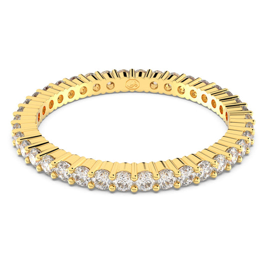 Matrix Vittore ring Round cut, White, Gold-tone finish