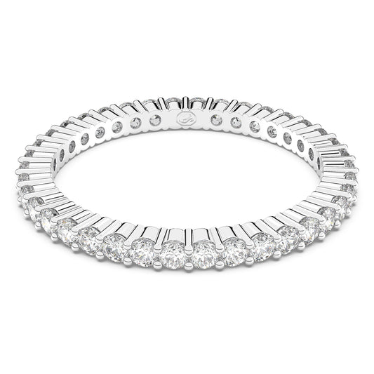 Matrix Vittore ring Round cut, White, Silver-tone finish
