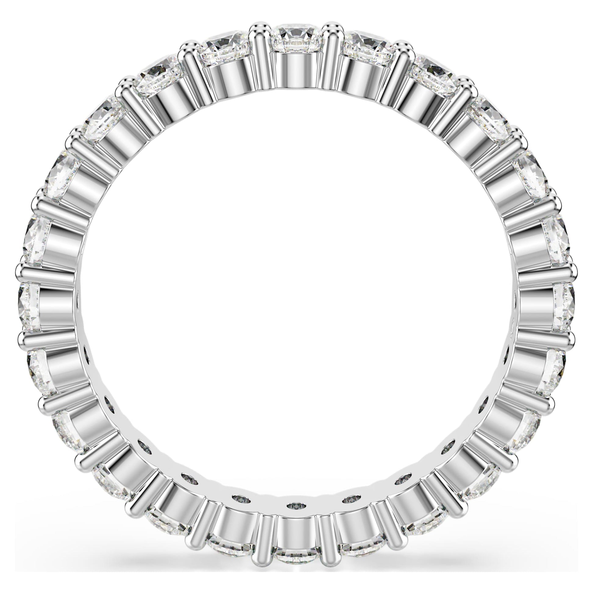 Swarovski Matrix Vittore ring Round cut, White, Silver-tone finish 5705604