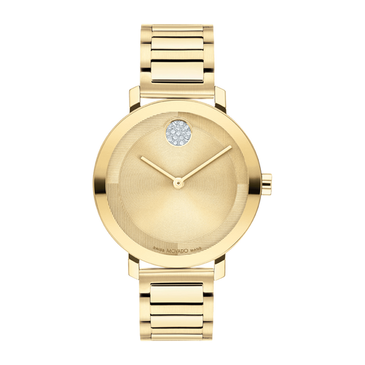 Movado Bold Evolution 2.0 3601106, centered front view with complete bracelet