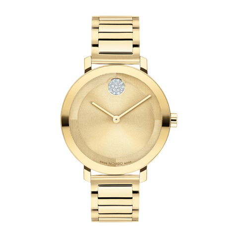 Movado Bold Evolution 2.0 3601106, centered front view with complete bracelet