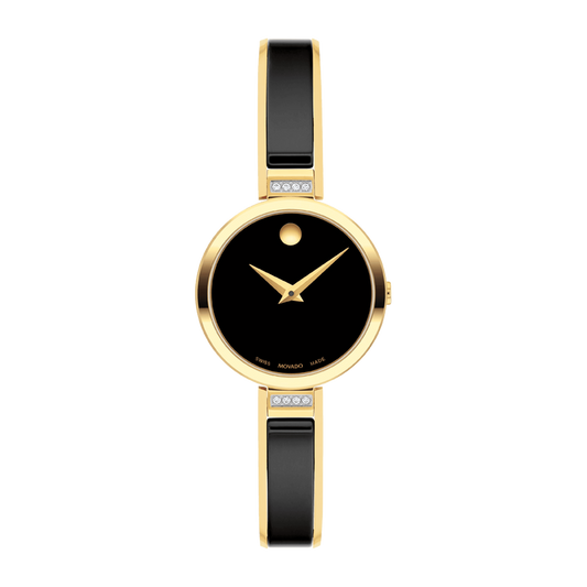 Movado Moda 607716, centered front view with complete bracelet