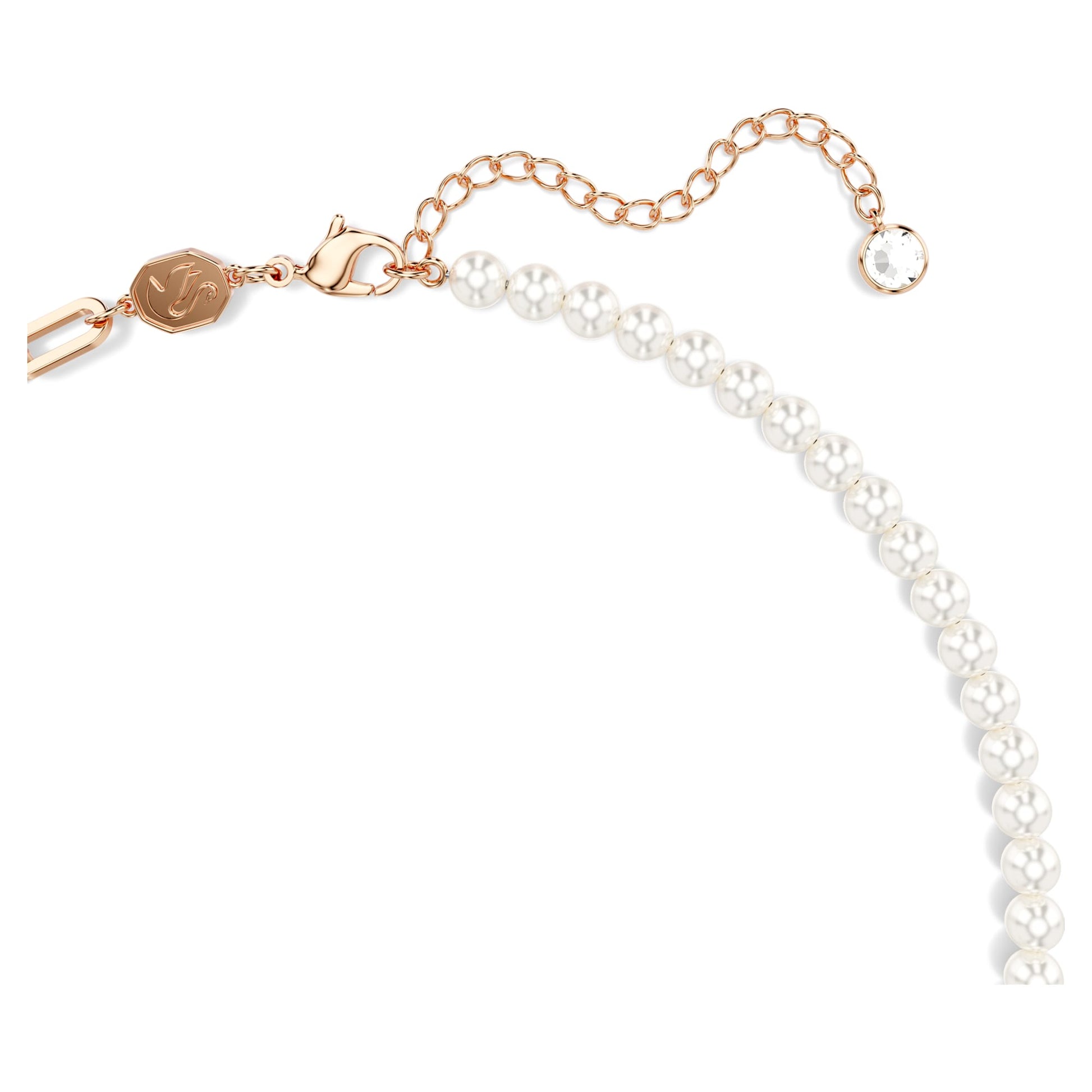 Swarovski Teddy pendant Crystal pearl, Bear, Pink, Rose gold-tone plated 5669166