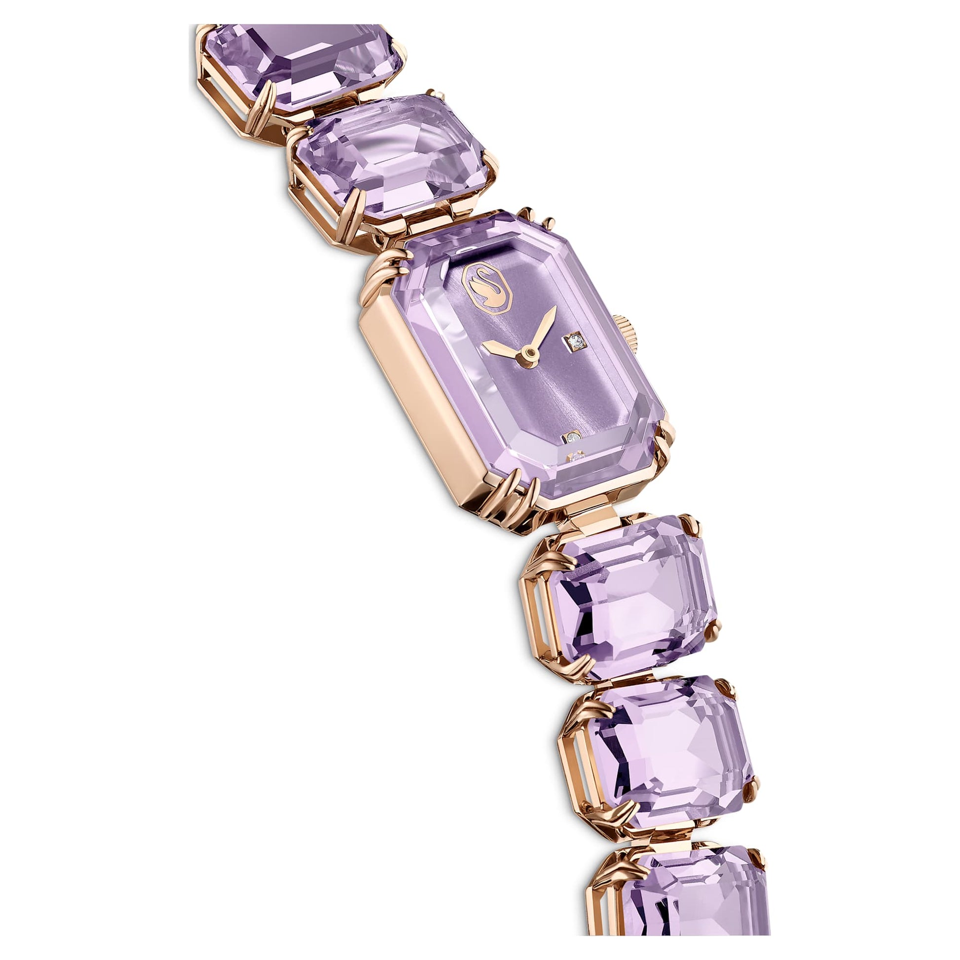 Swarovski Watch Octagon cut bracelet, Purple, Champagne gold-tone finish 5722364