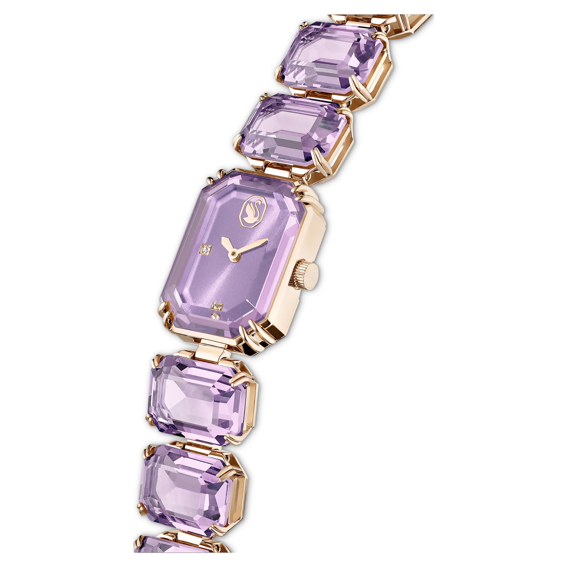 Swarovski Watch Octagon cut bracelet, Purple, Champagne gold-tone finish 5722364