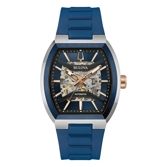Bulova Maquina Automatic Skeleton 98A318, complete watch front view