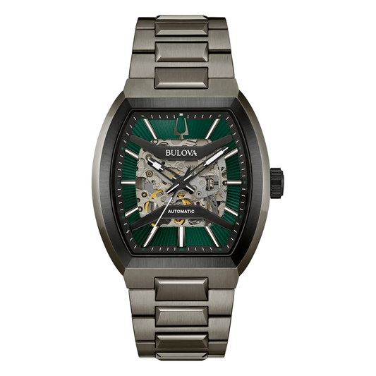 Bulova Maquina Automatic Skeleton 98A321, complete watch front view